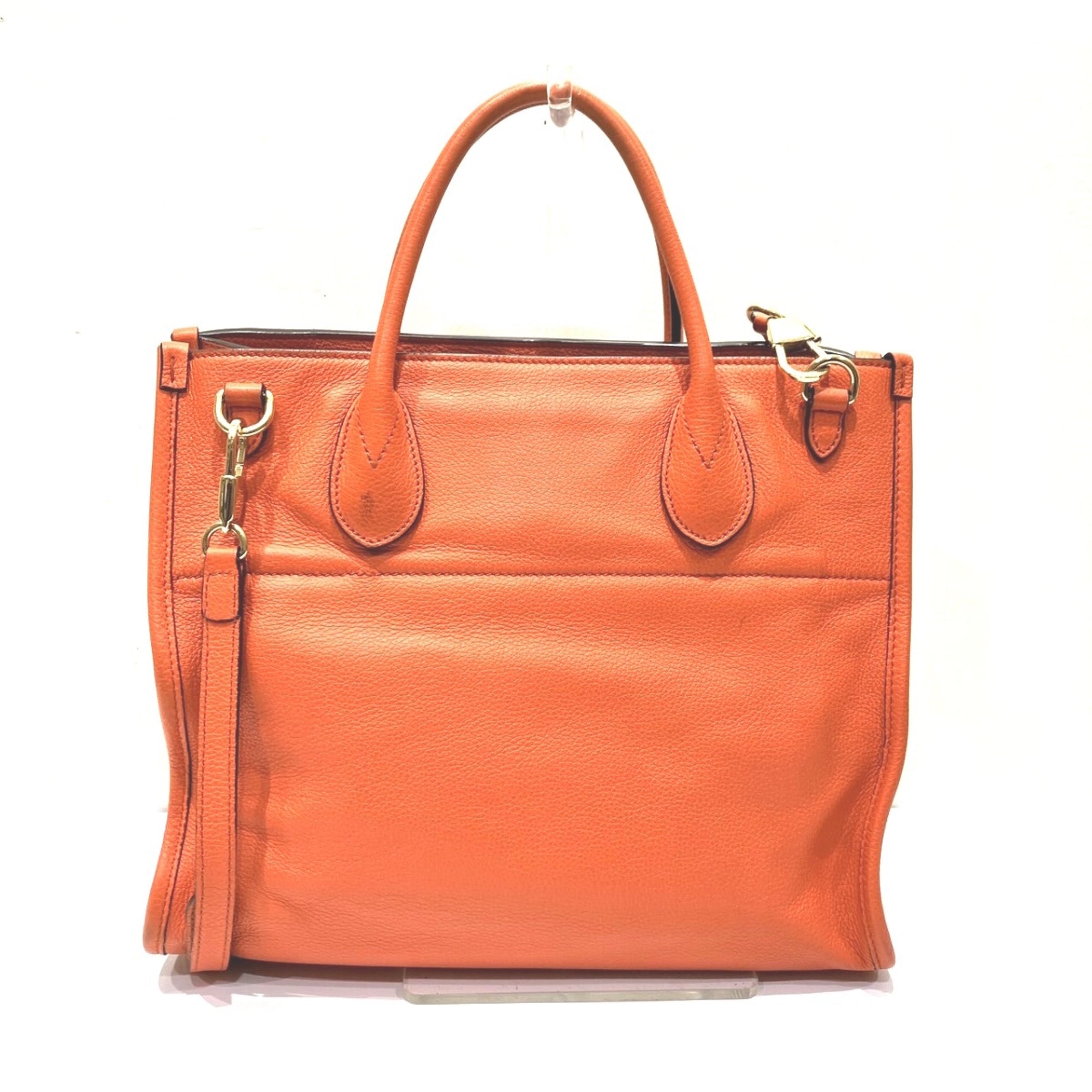 Gucci Orange Leather Shoulder Bag (Pre-Owned)
