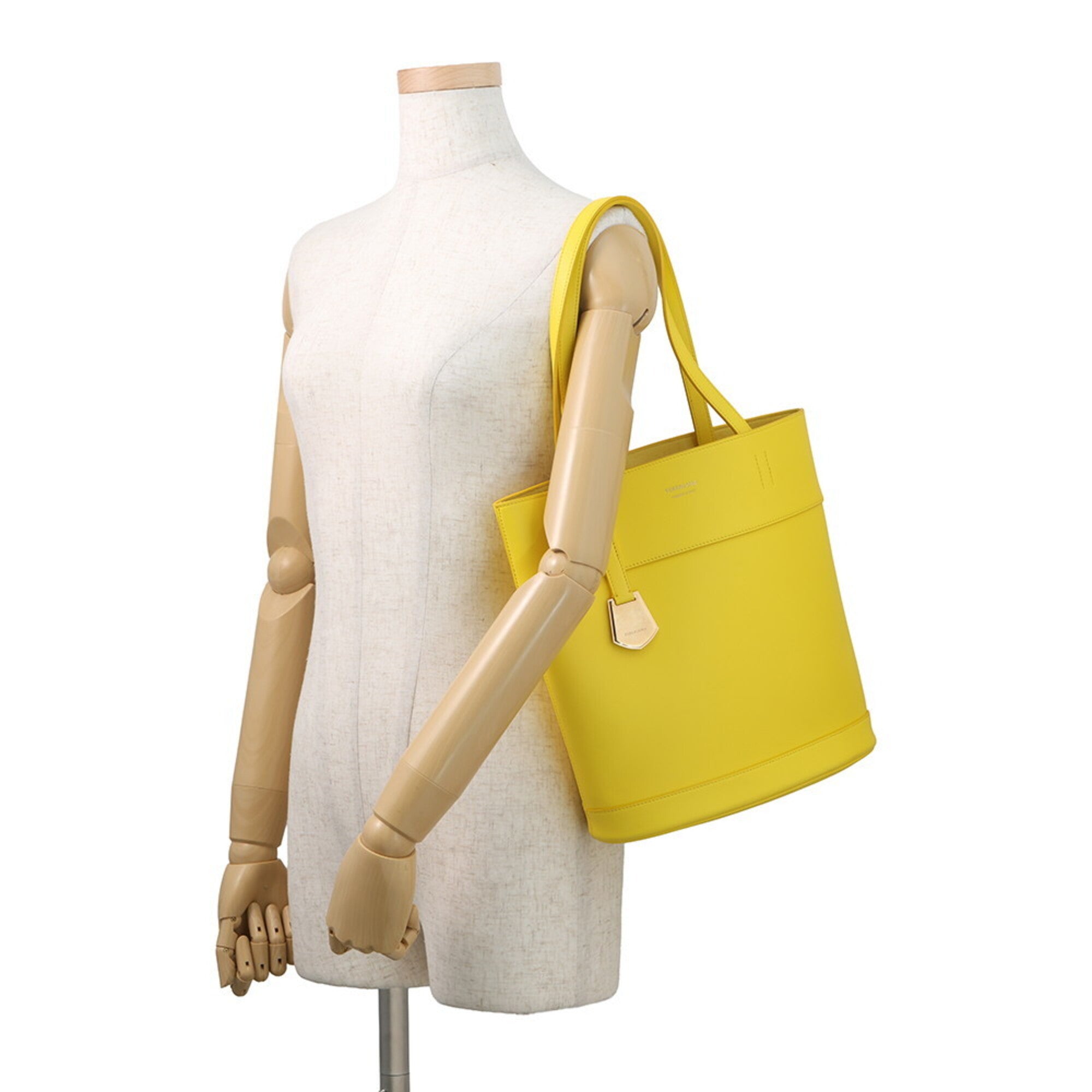 Salvatore Ferragamo Yellow Leather Tote Bag (Pre-Owned)