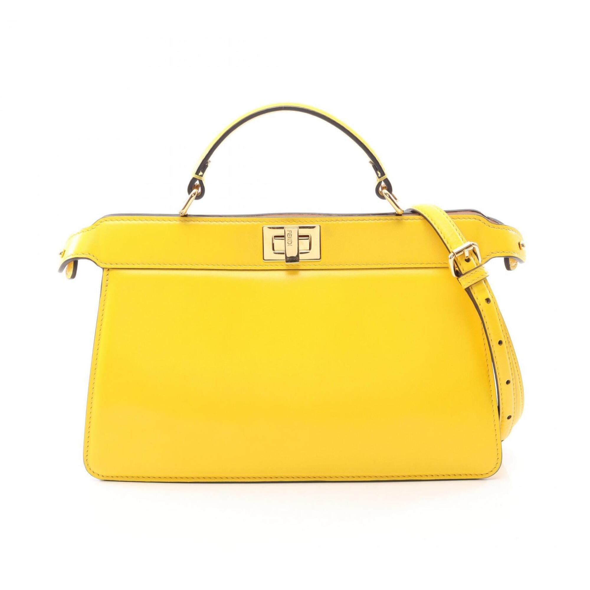 Fendi Yellow Leather Handbag (Pre-Owned)