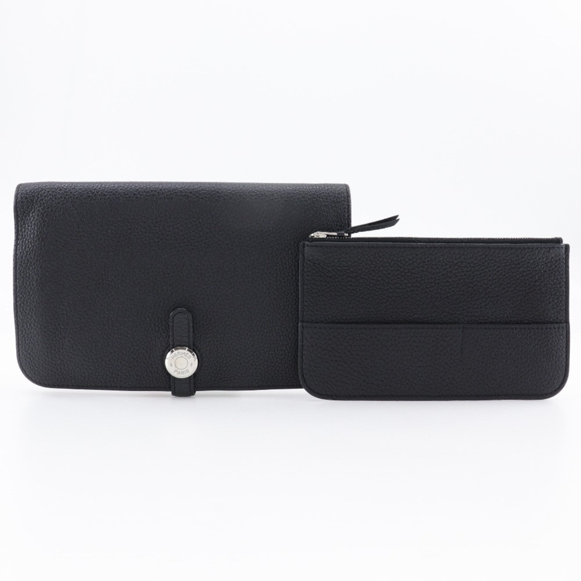 Hermes Black Togo Leather Wallet (Bi-Fold) (Pre-Owned)