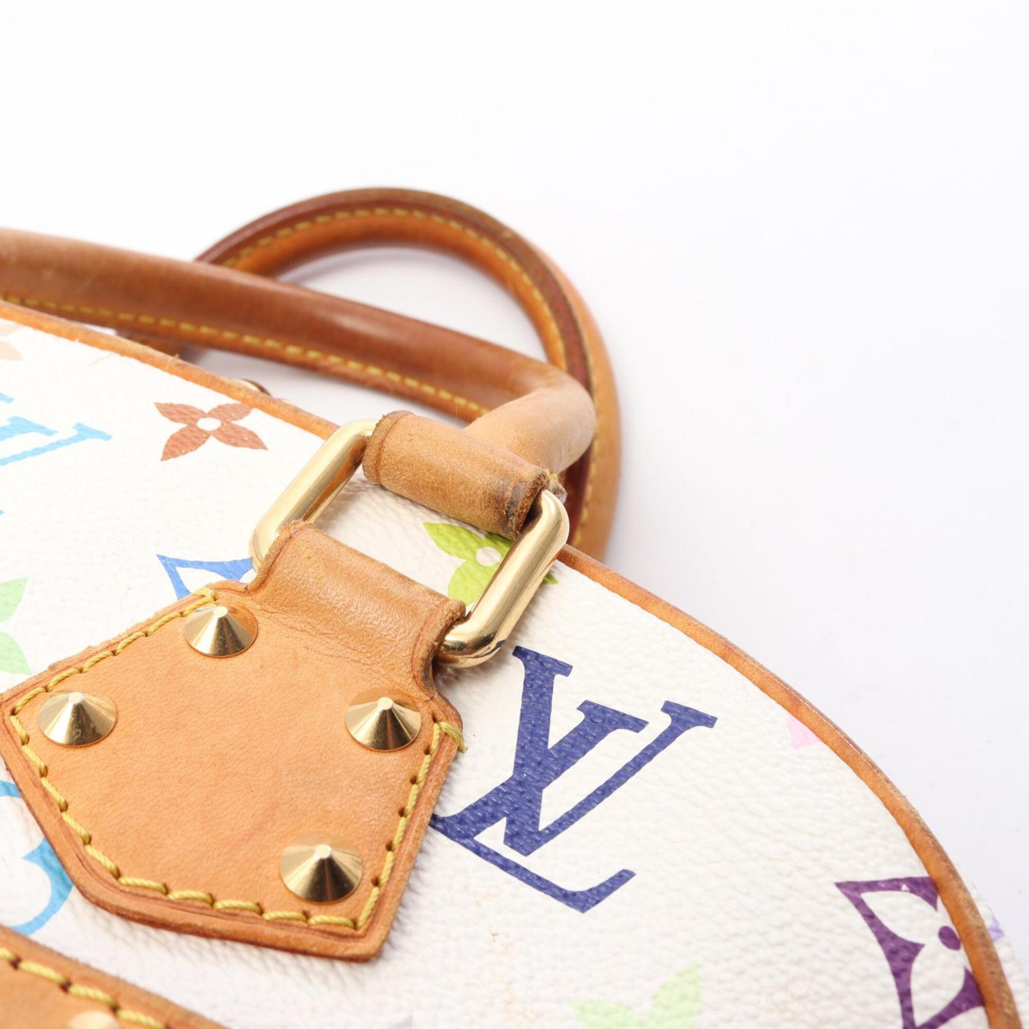Louis Vuitton Multi-Color White Coated Canvas Leather Handbag (Pre-Owned)