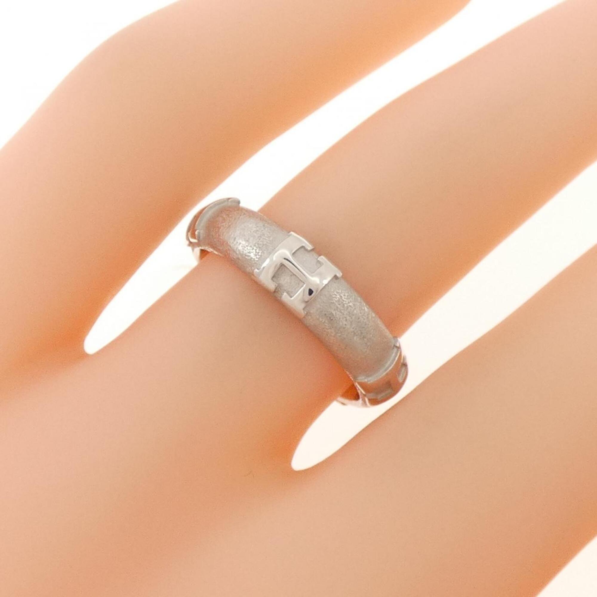 Hermes White Gold White Gold (18K) Band Ring (Pre-Owned)