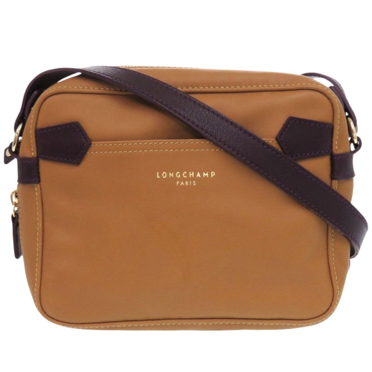 Longchamp Brown Camel Leather Shoulder Bag (Pre-Owned)