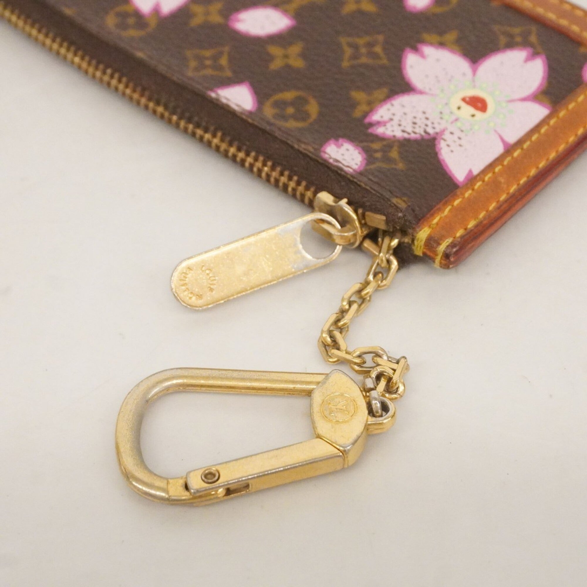 Louis Vuitton Brown Pink Coin Purse/Coin Case (Pre-Owned)