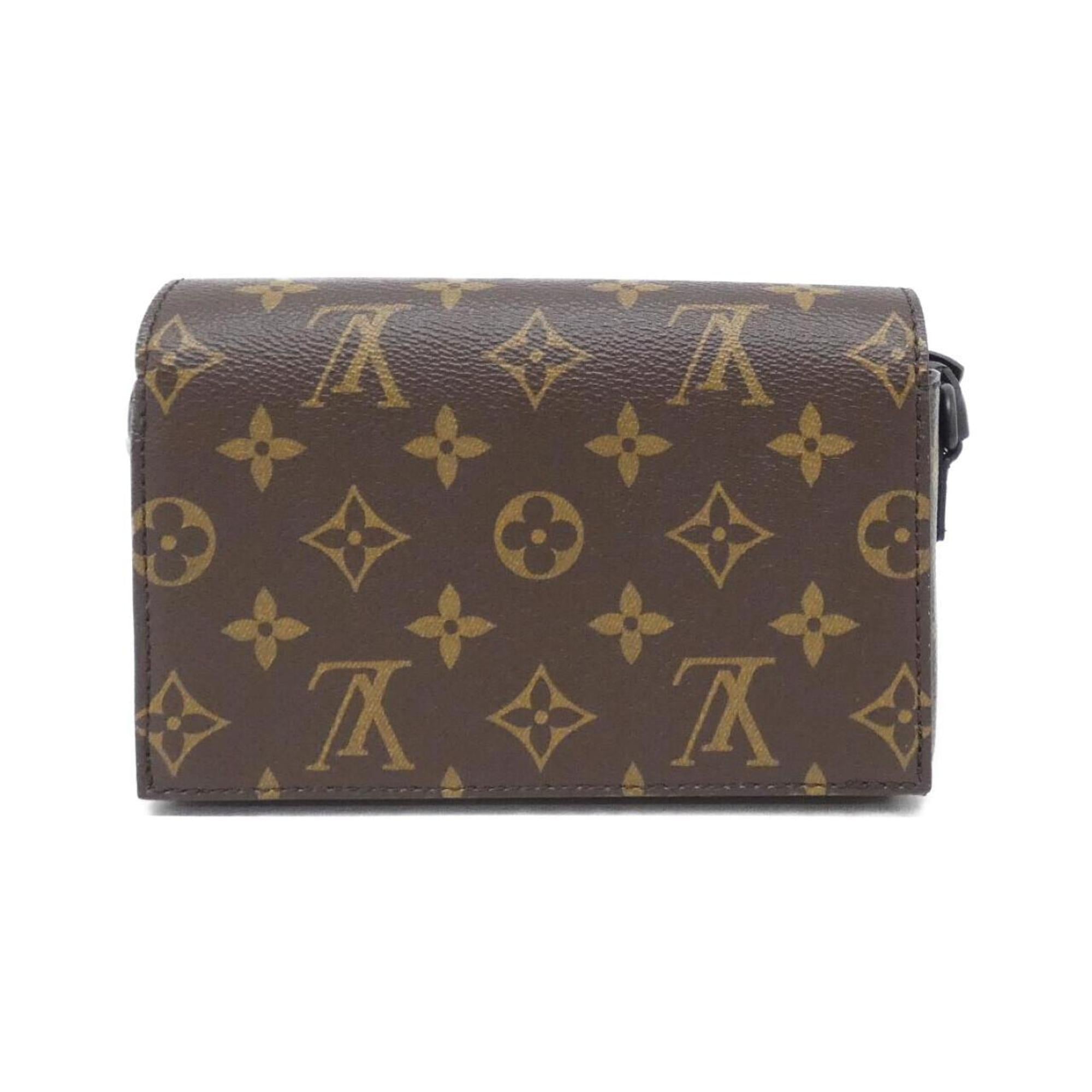 Louis Vuitton Black Marron Coated Canvas Shoulder Bag (Pre-Owned)