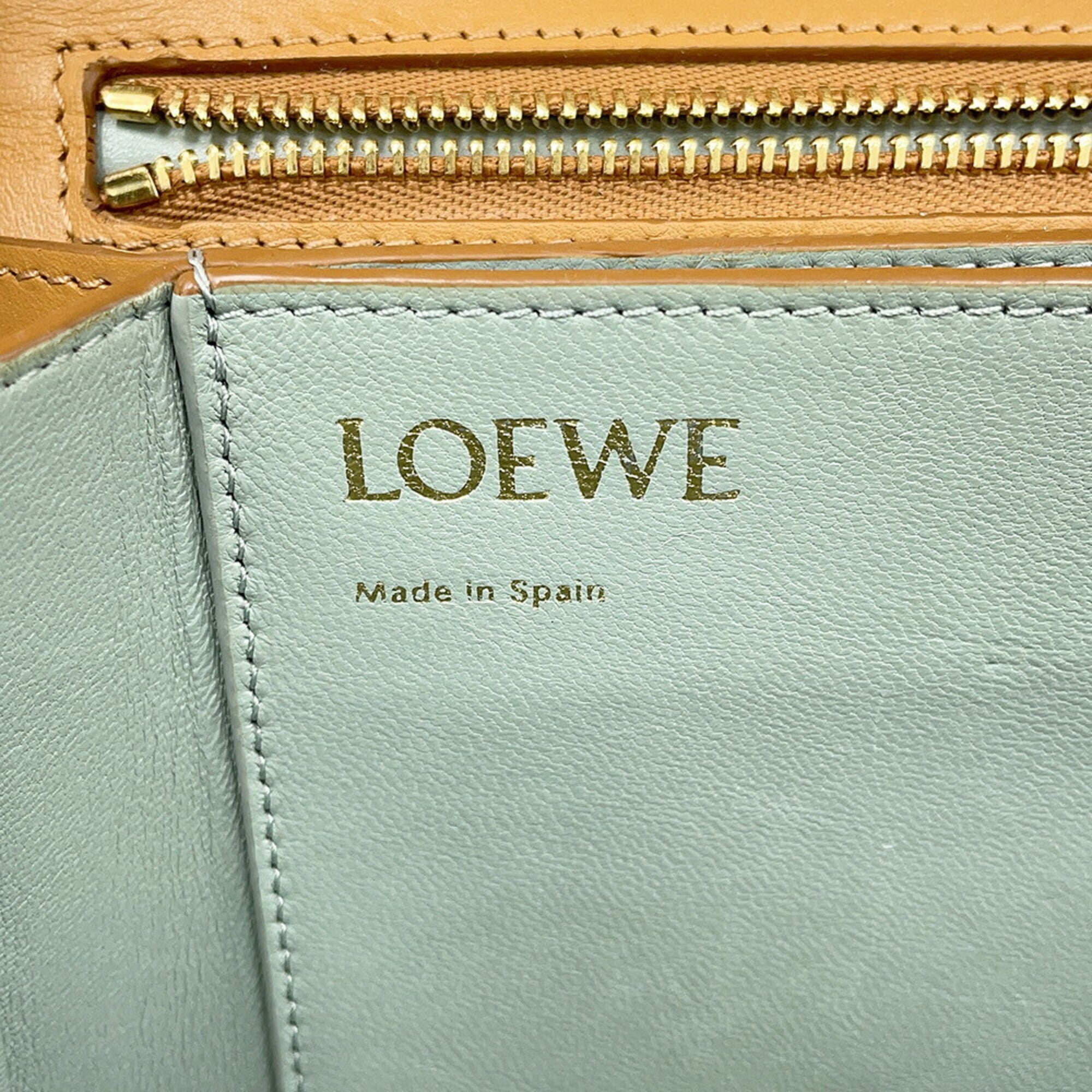 Loewe Brown Leather Handbag Shoulder Bag (Pre-Owned)