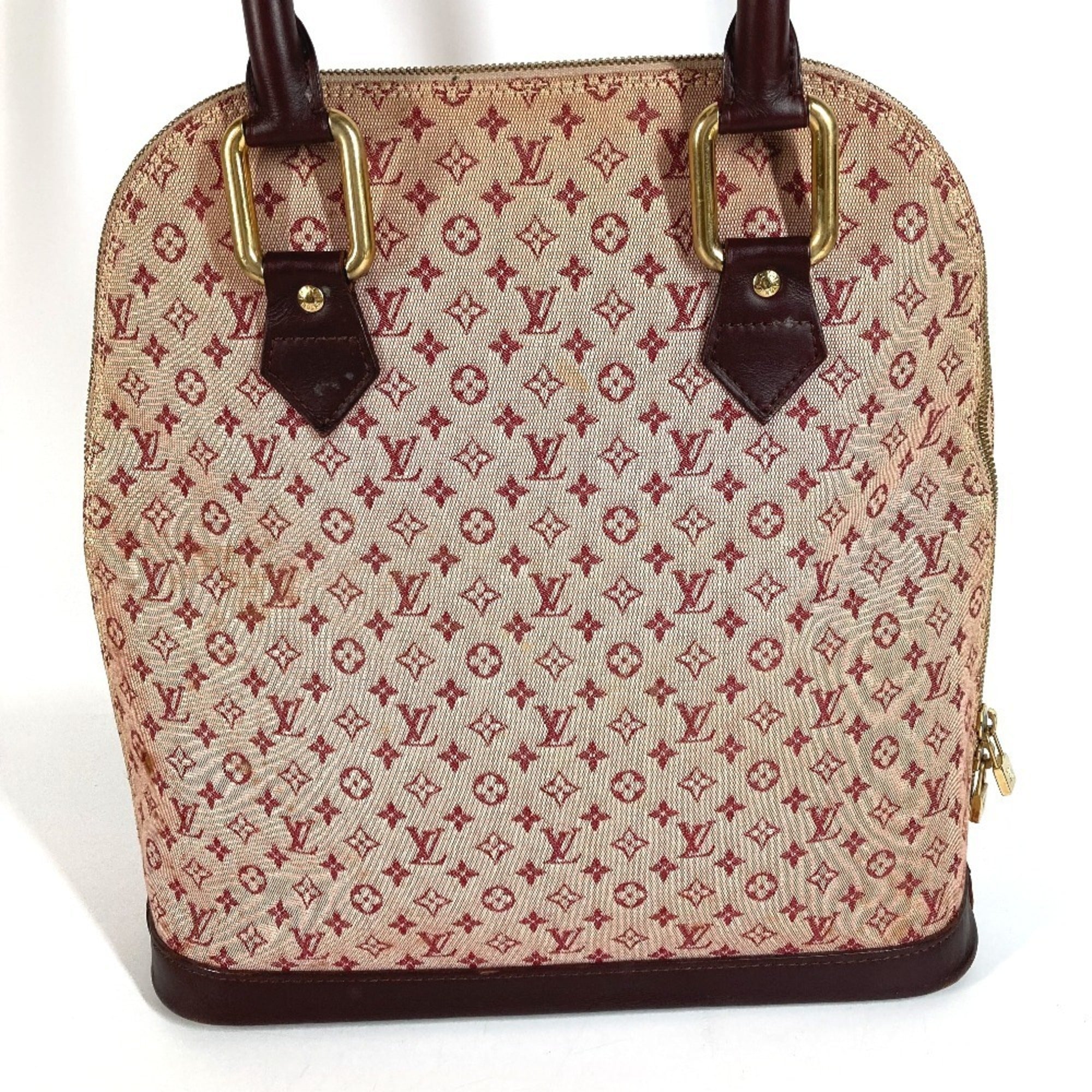 Louis Vuitton Cerise Red Color Monogram Mini Handbag Tote Bag (Pre-Owned)