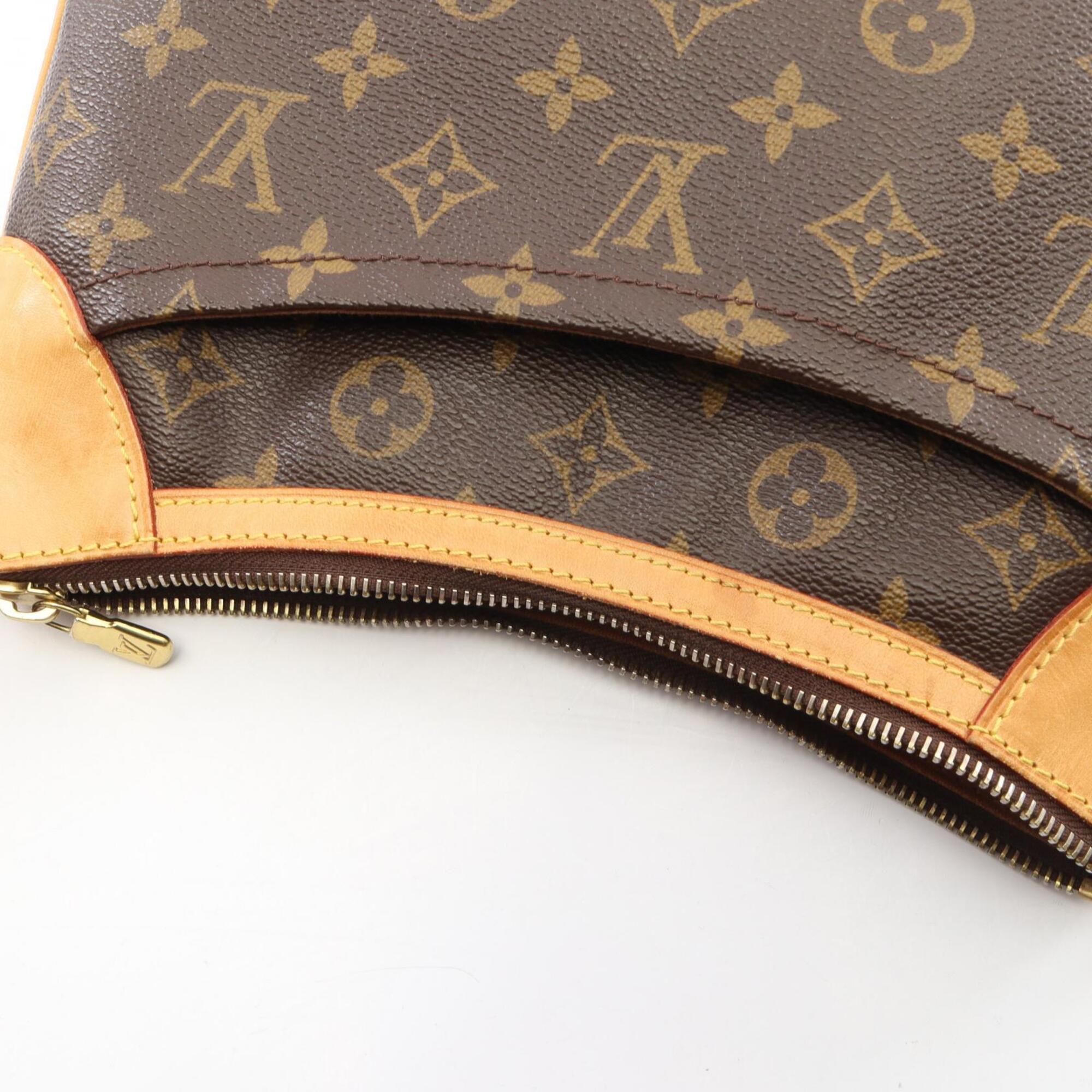 Louis Vuitton Brown Coated Canvas Leather Handbag Shoulder Bag (Pre-Owned)