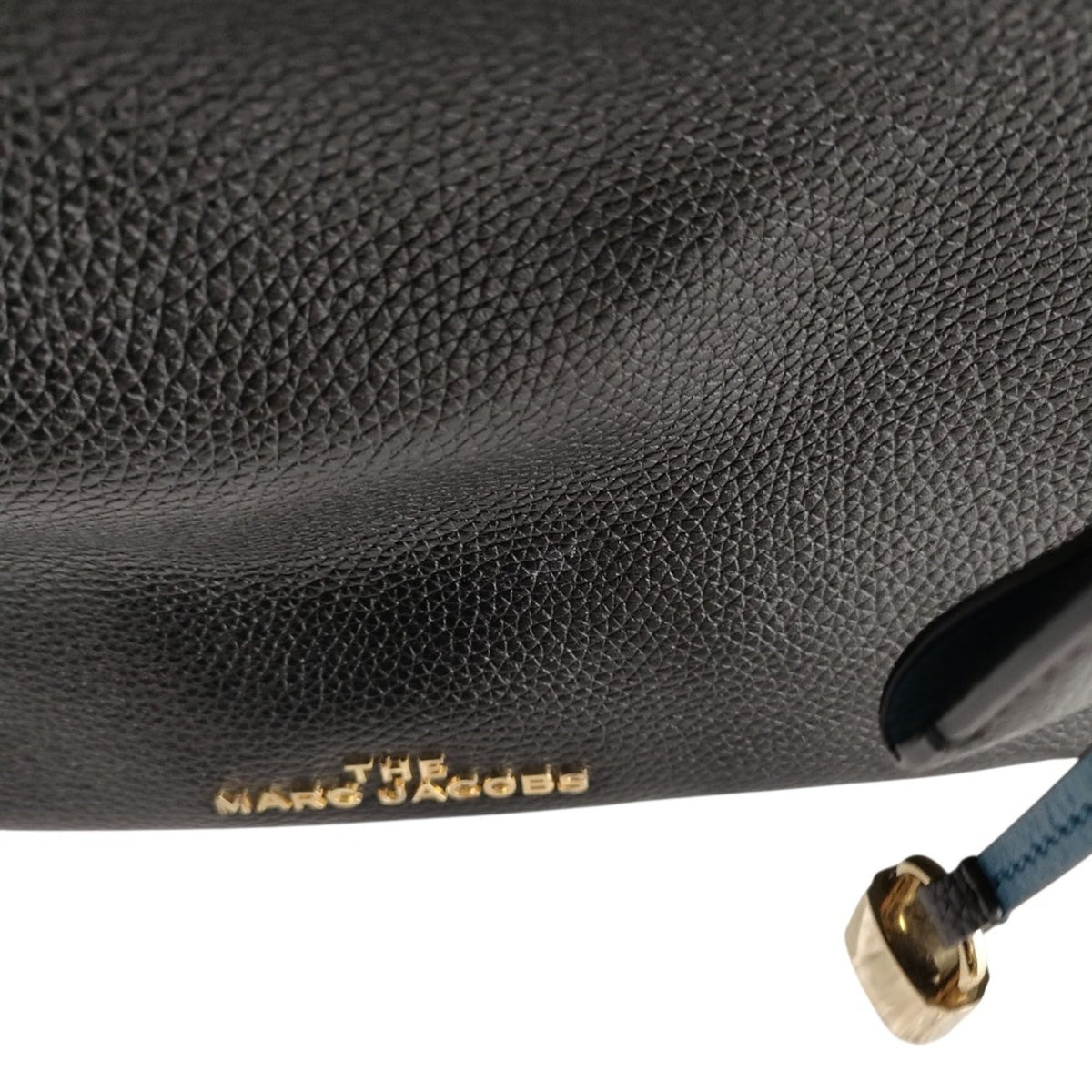 Marc Jacobs Black Blue Leather Tote Bag (Pre-Owned)