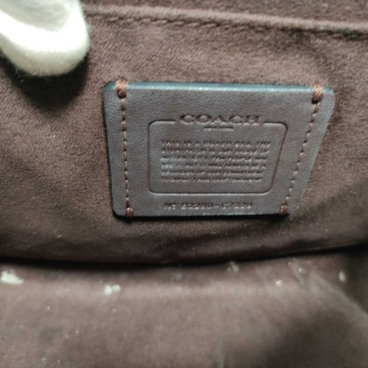 Coach Signature Black Brown Signature Line Handbag Shoulder Bag (Pre-Owned)