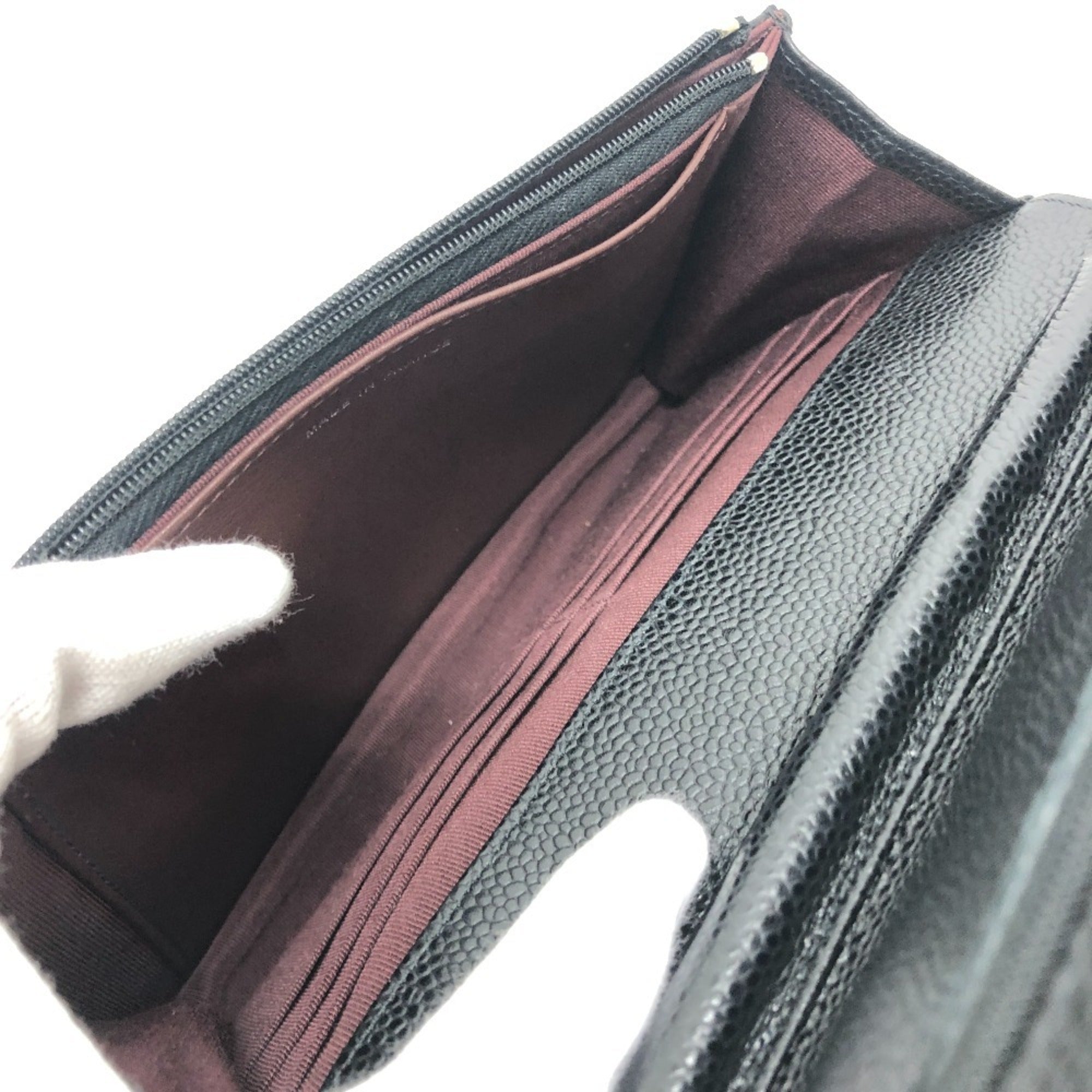Chanel Matelasse Black Grained Calfskin Shoulder Bag (Pre-Owned)