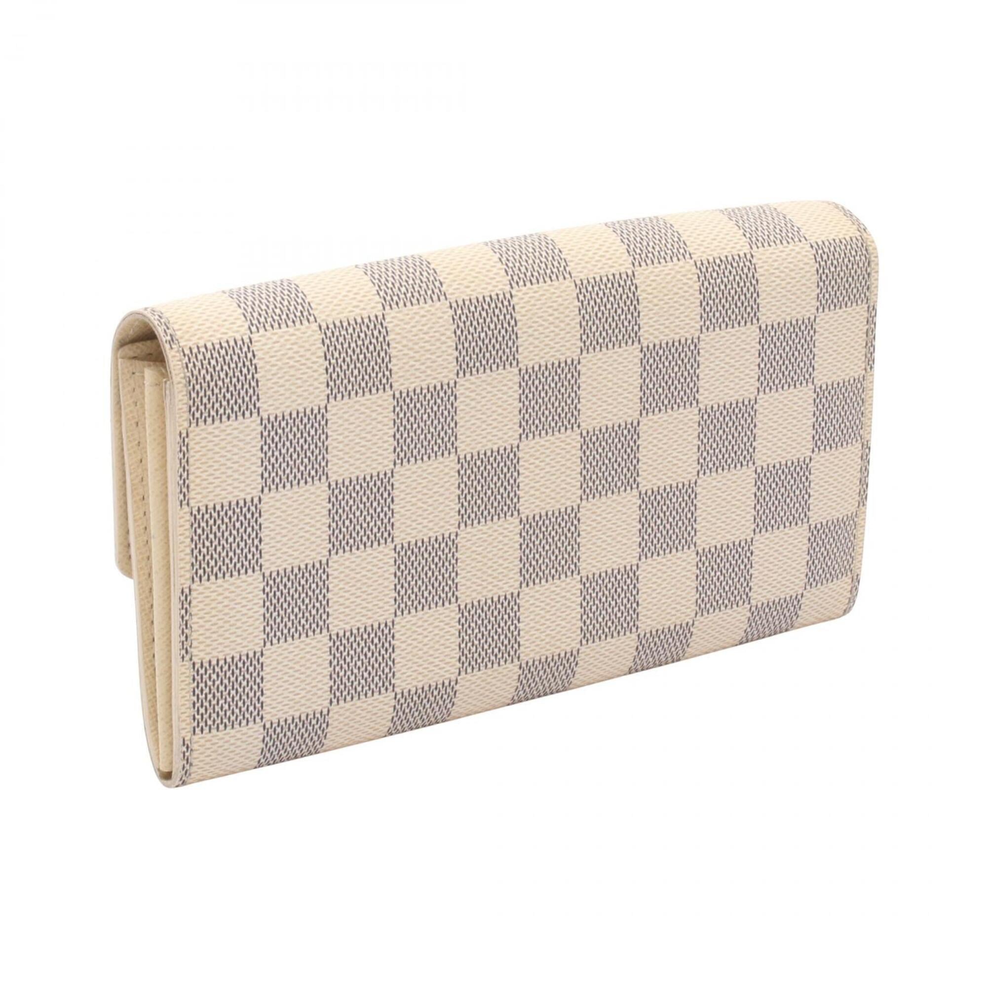 Louis Vuitton White Damier Azur Long Wallet (Bi-Fold) (Pre-Owned)