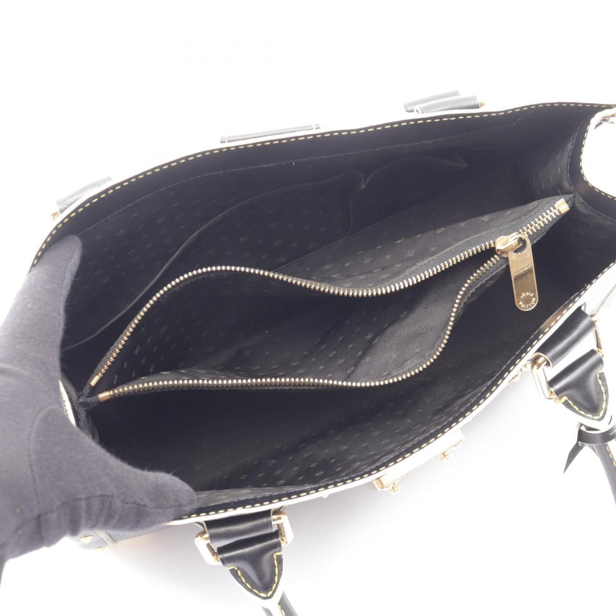 Louis Vuitton Black Noir Leather Handbag (Pre-Owned)