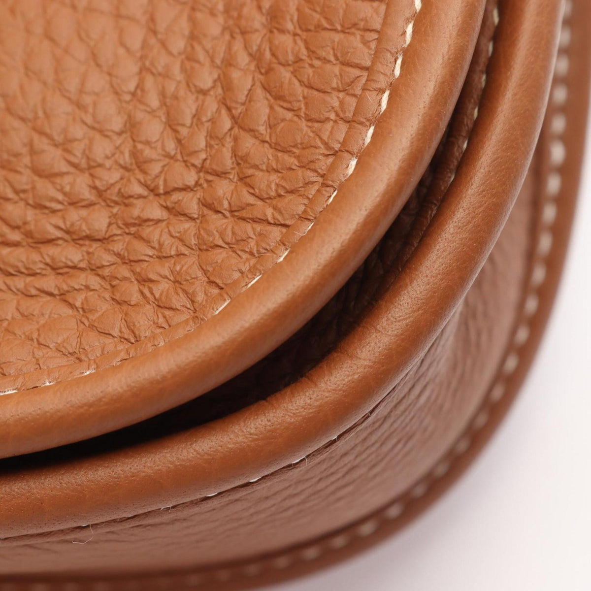 Hermes Brown Taurillon Clemence Leather Handbag Shoulder Bag (Pre-Owned)