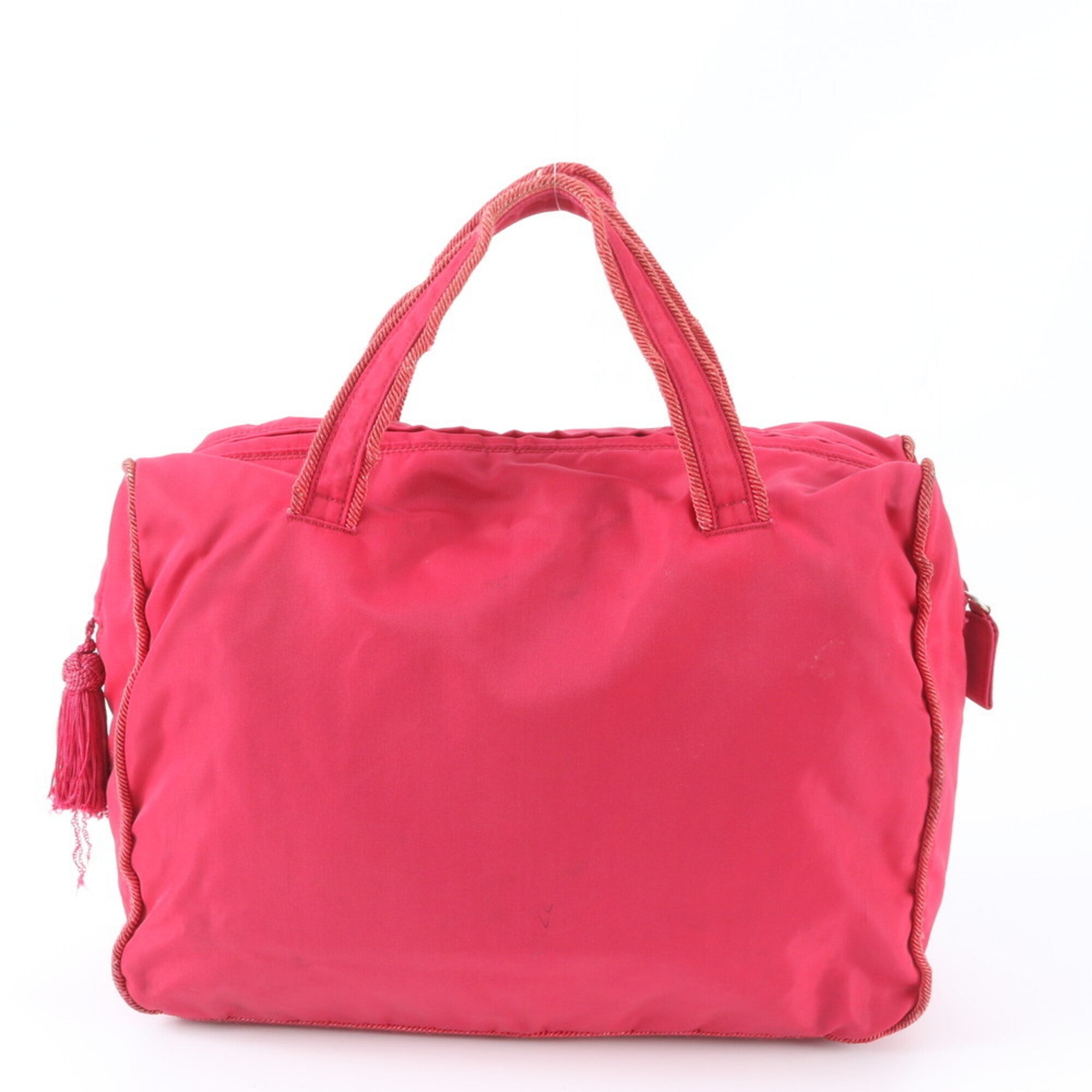 Prada Pink Nylon Handbag Tote Bag (Pre-Owned)