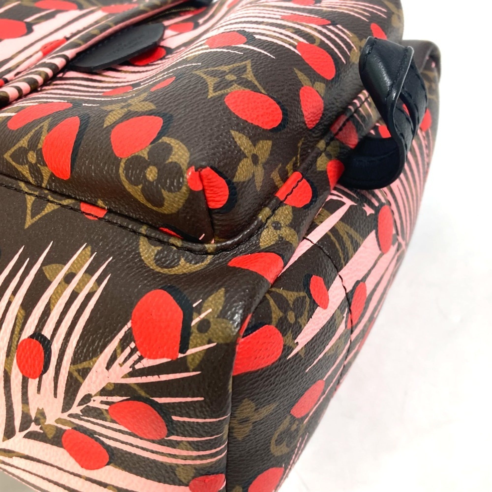 Louis Vuitton Brown Pink Red Color Monogram Backpack (Pre-Owned)