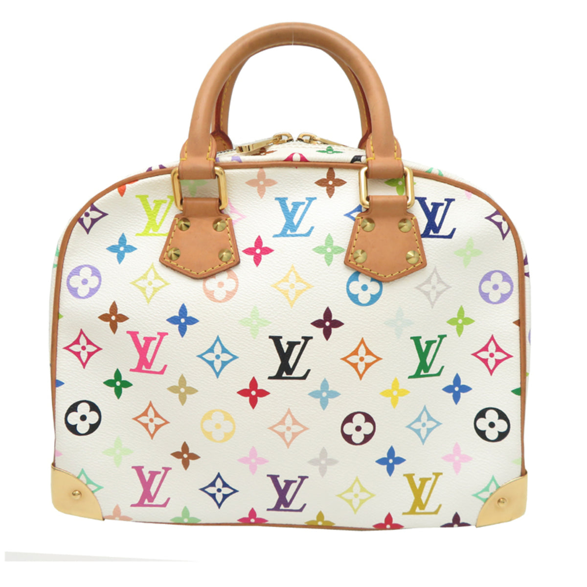 Louis Vuitton Blanc White Monogram Multicolore Handbag (Pre-Owned)