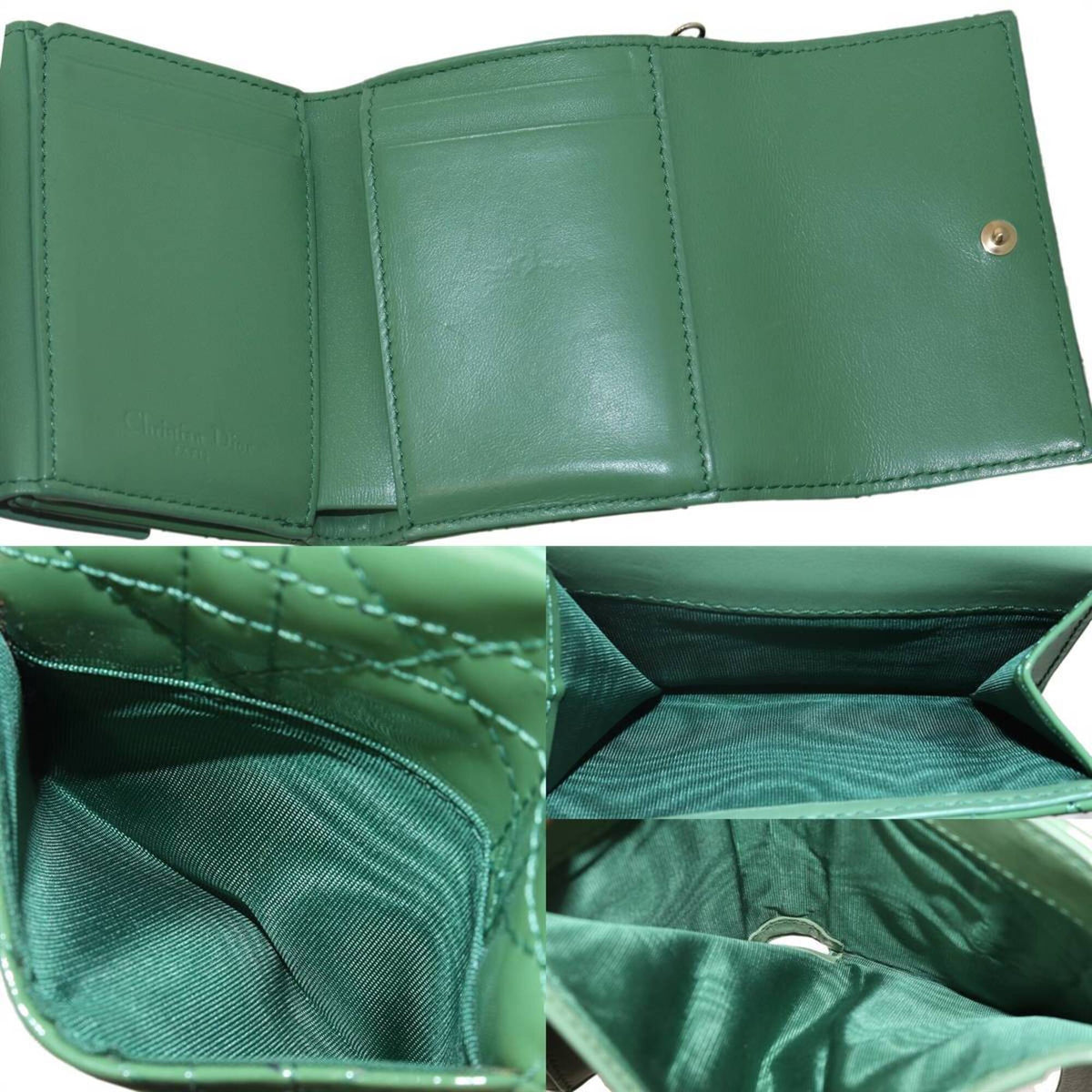 Christian Dior Green Wallet (Tri-Fold) (Pre-Owned)