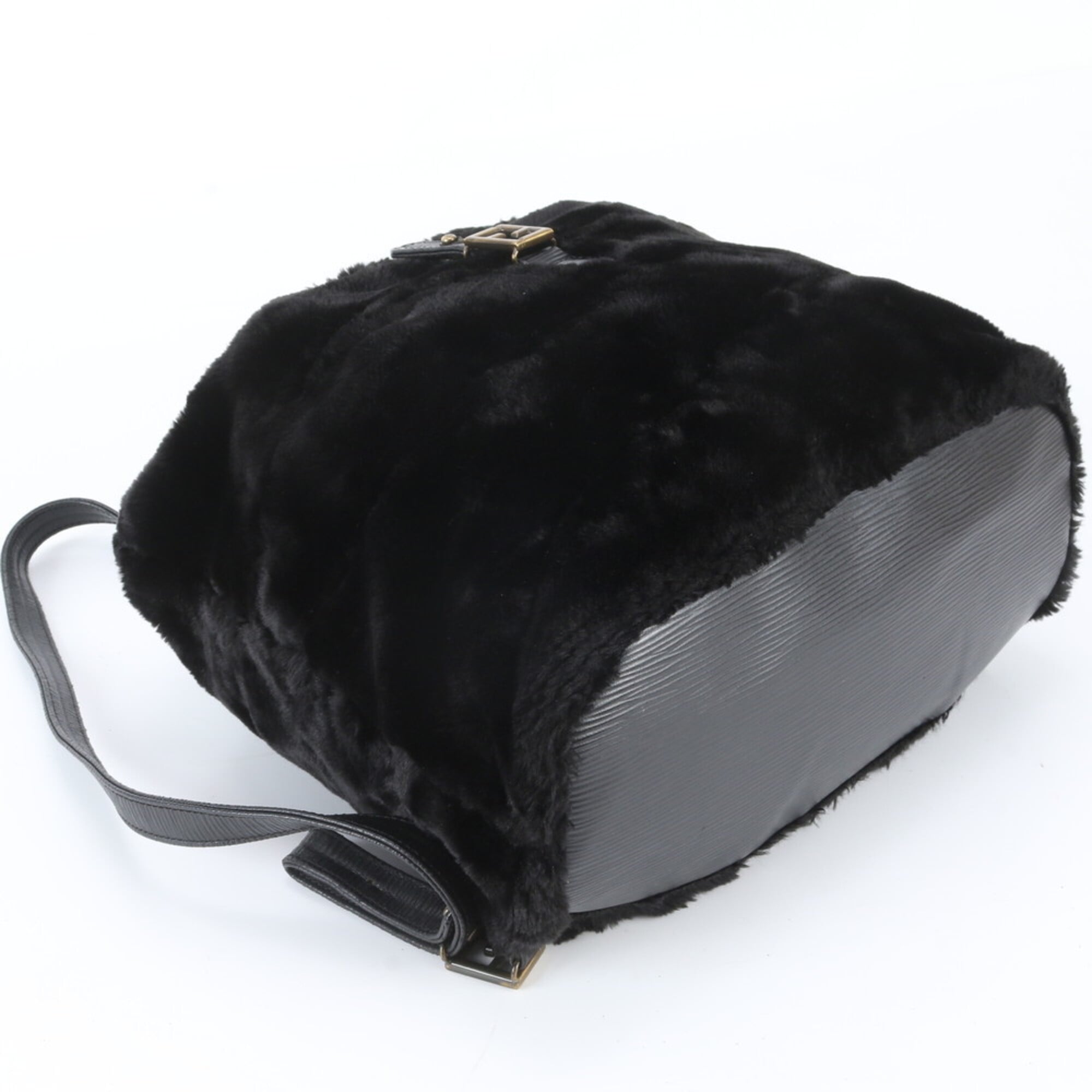 Fendi Black Leather Backpack Shoulder Bag (Pre-Owned)