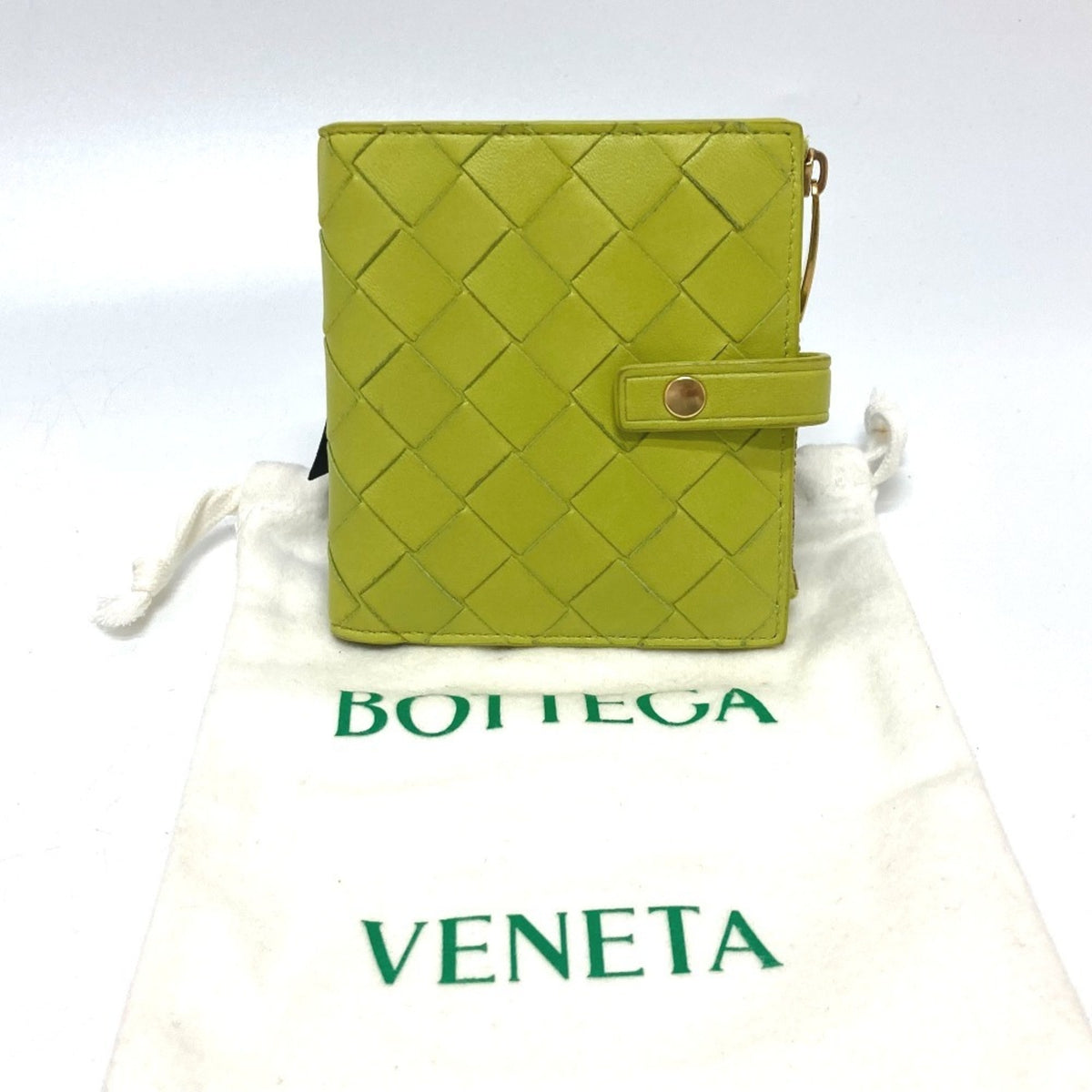 Bottega Veneta Green Leather Wallet (Bi-Fold) (Pre-Owned)