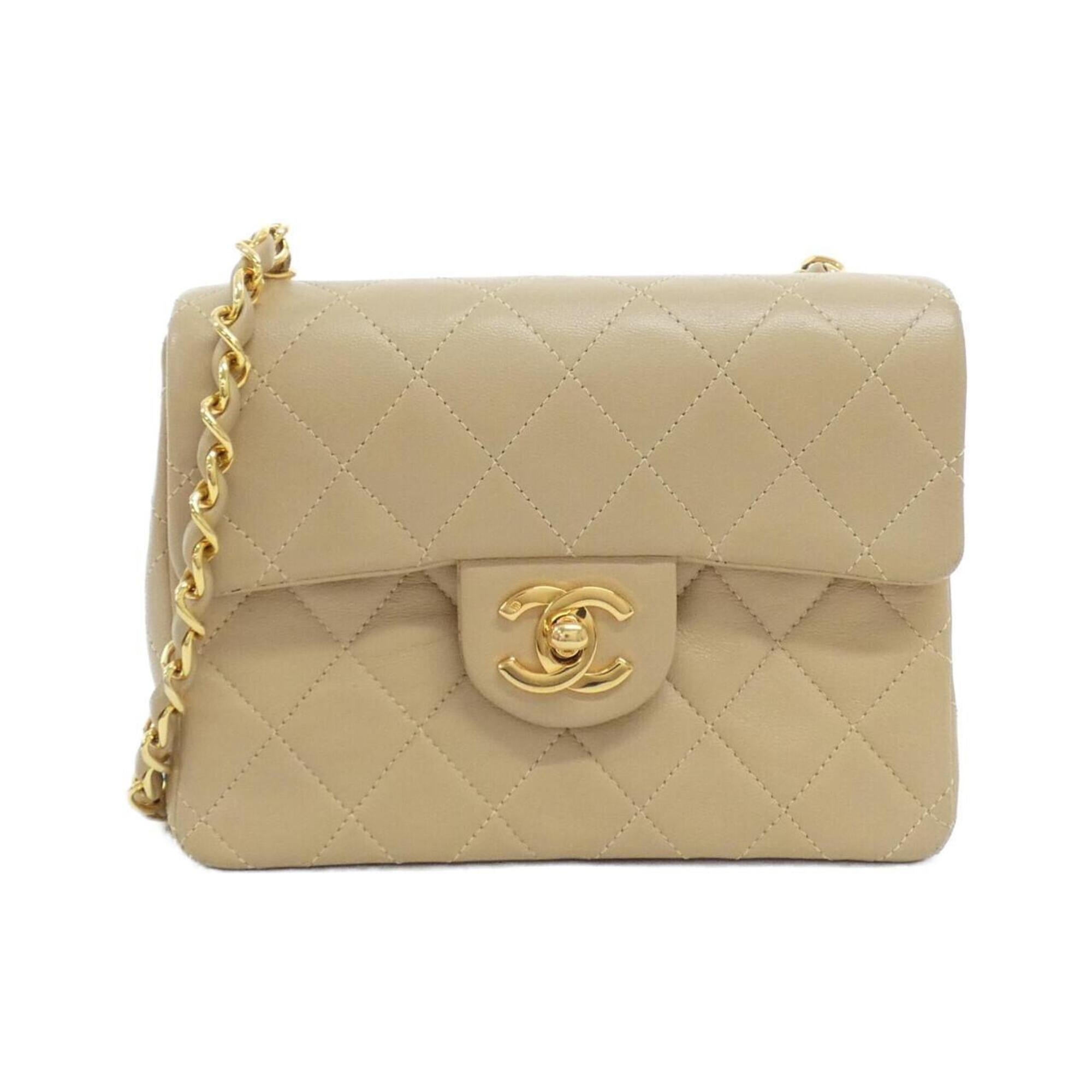 Chanel Beige Leather Shoulder Bag (Pre-Owned)