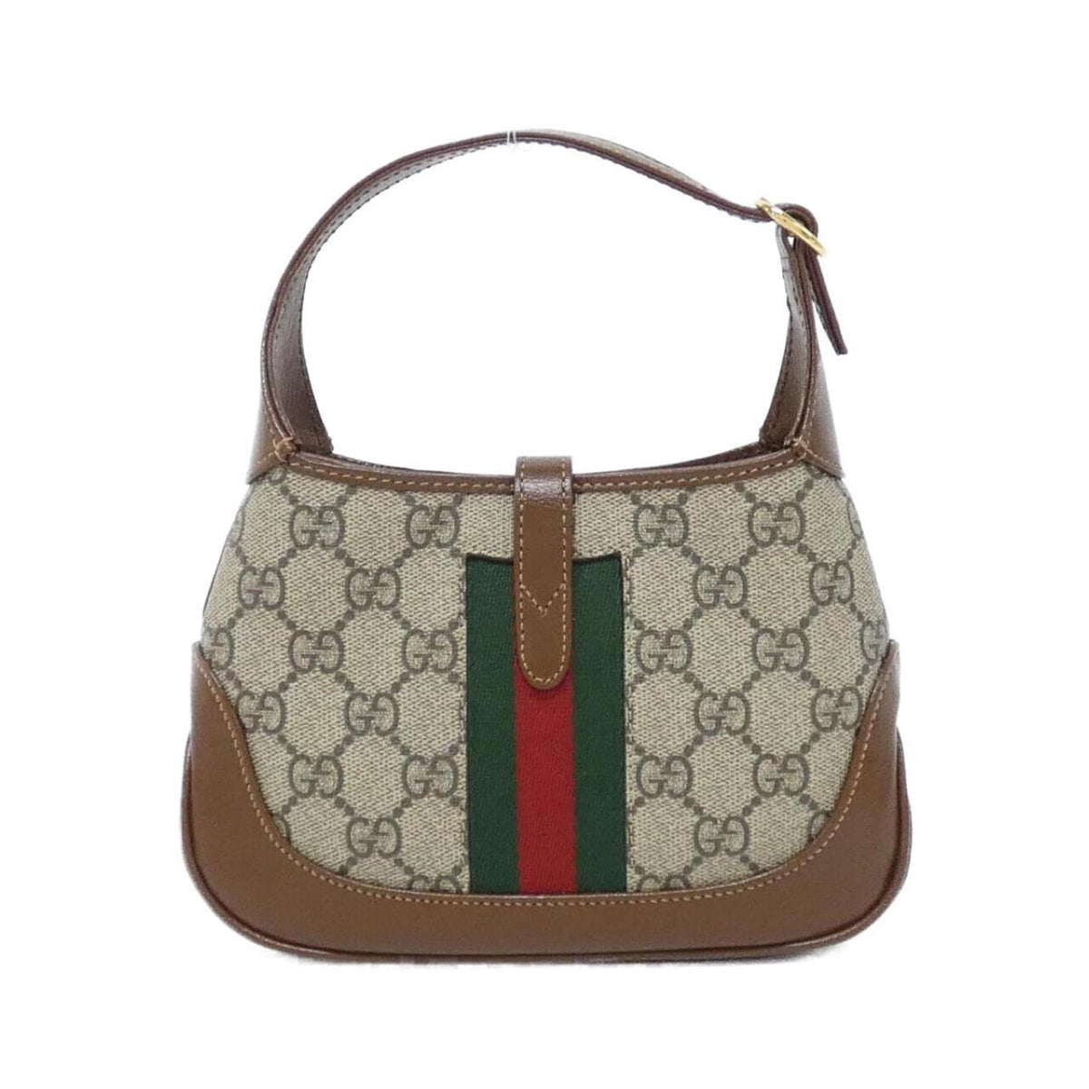 Gucci Beige Brown Gg Supreme Leather Handbag (Pre-Owned)
