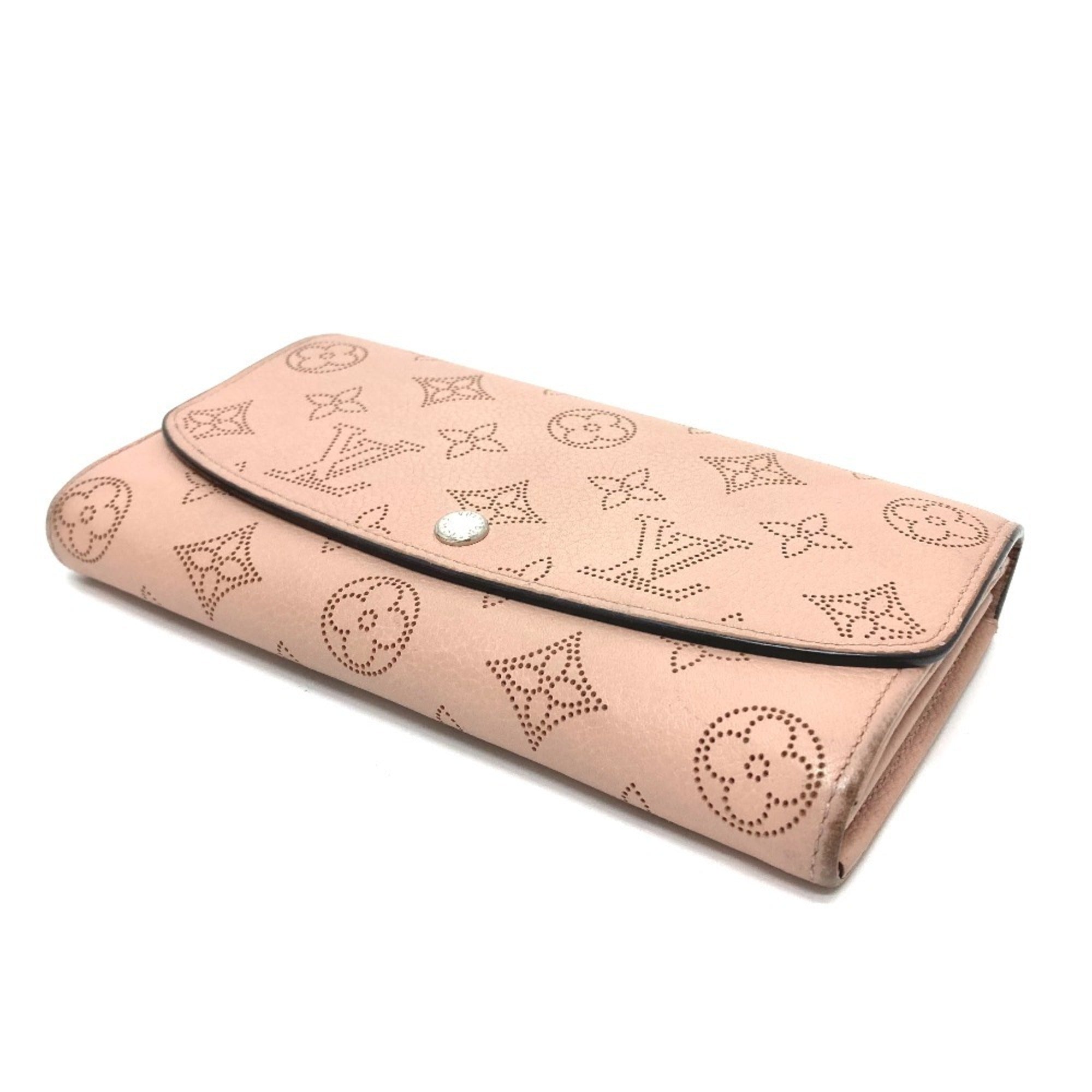 Louis Vuitton Magnolia Pink Mahina Leather Long Wallet (Bi-Fold) (Pre-Owned)
