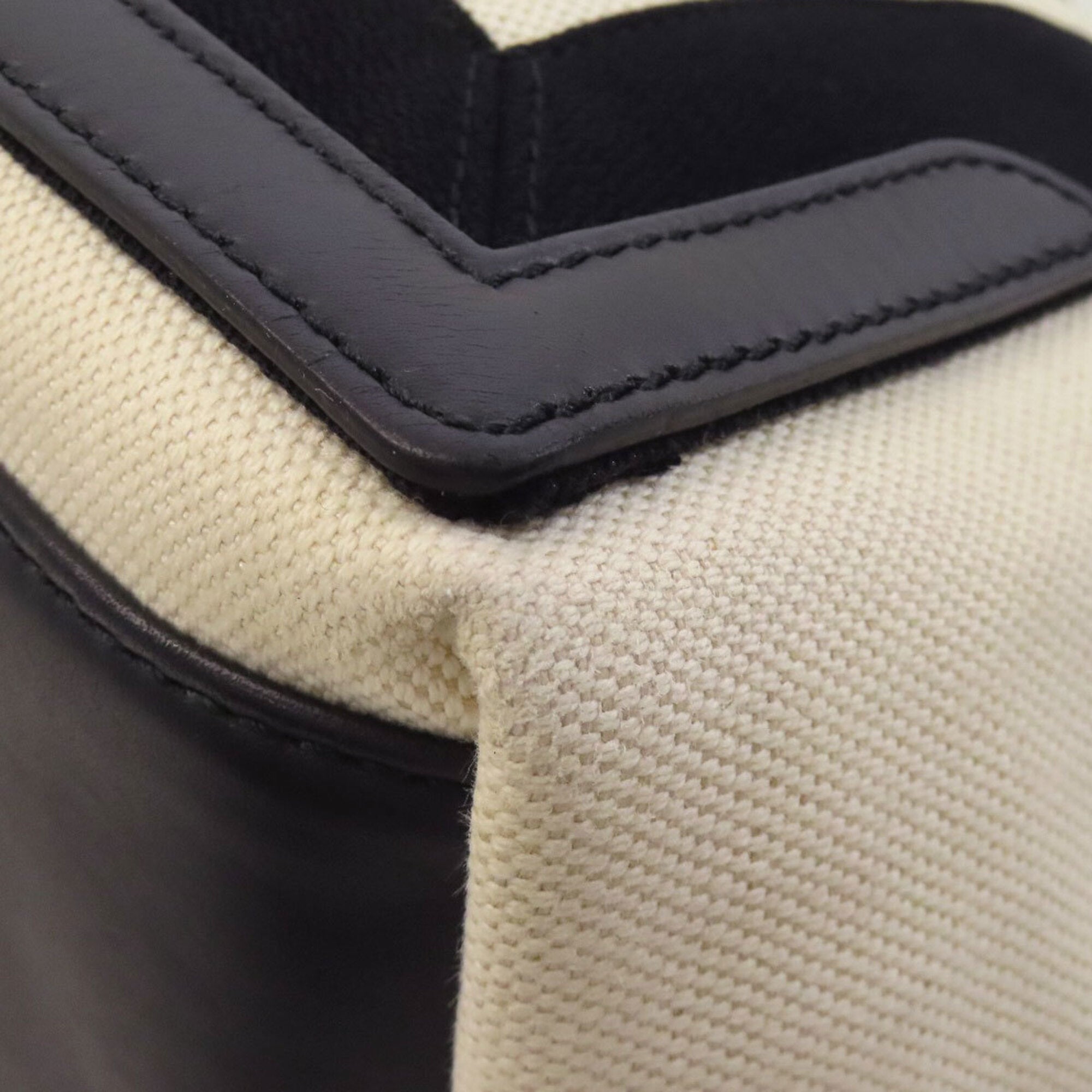 Balenciaga Black White Canvas Handbag Pouch (Pre-Owned)