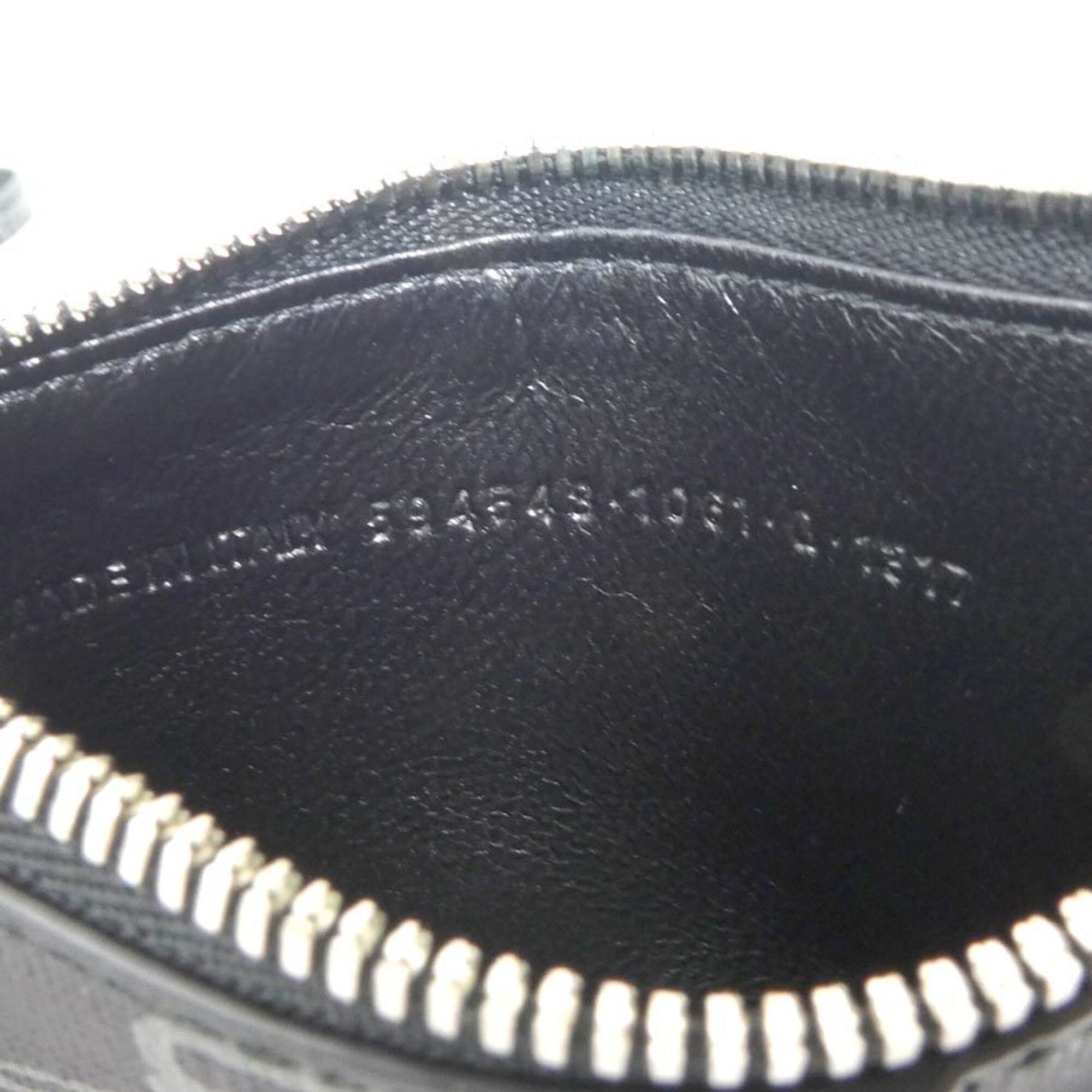 Balenciaga Black Leather Coin Purse/Coin Case (Pre-Owned)