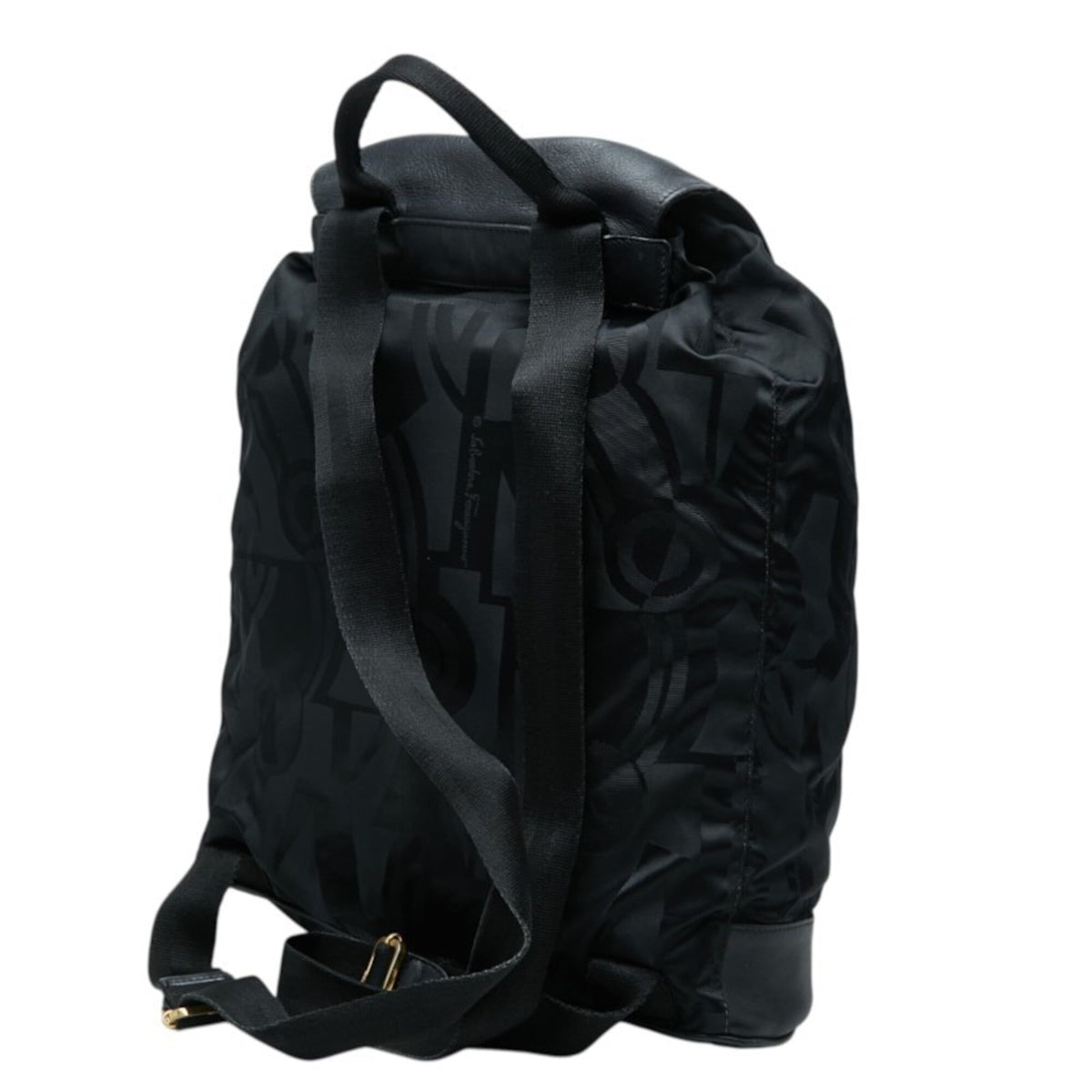 Salvatore Ferragamo Black Nylon Leather Backpack (Pre-Owned)