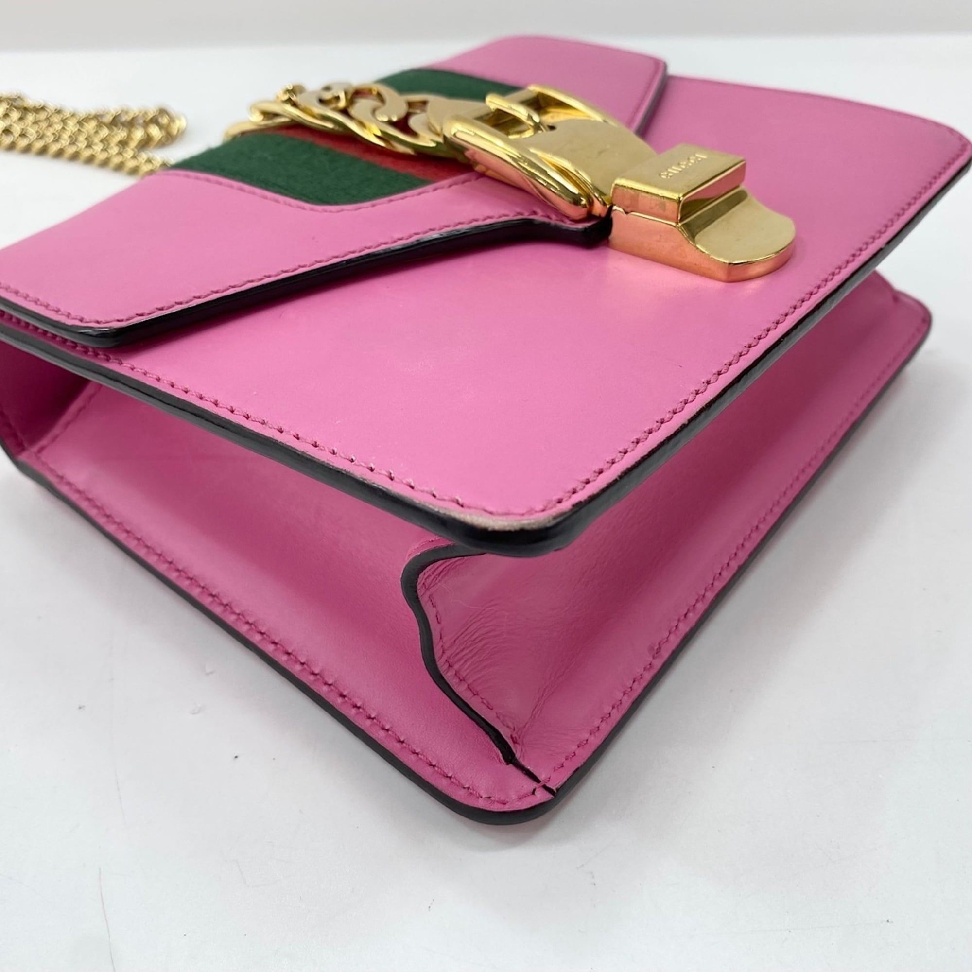 Gucci Sherry Line Pink Shoulder Bag (Pre-Owned)