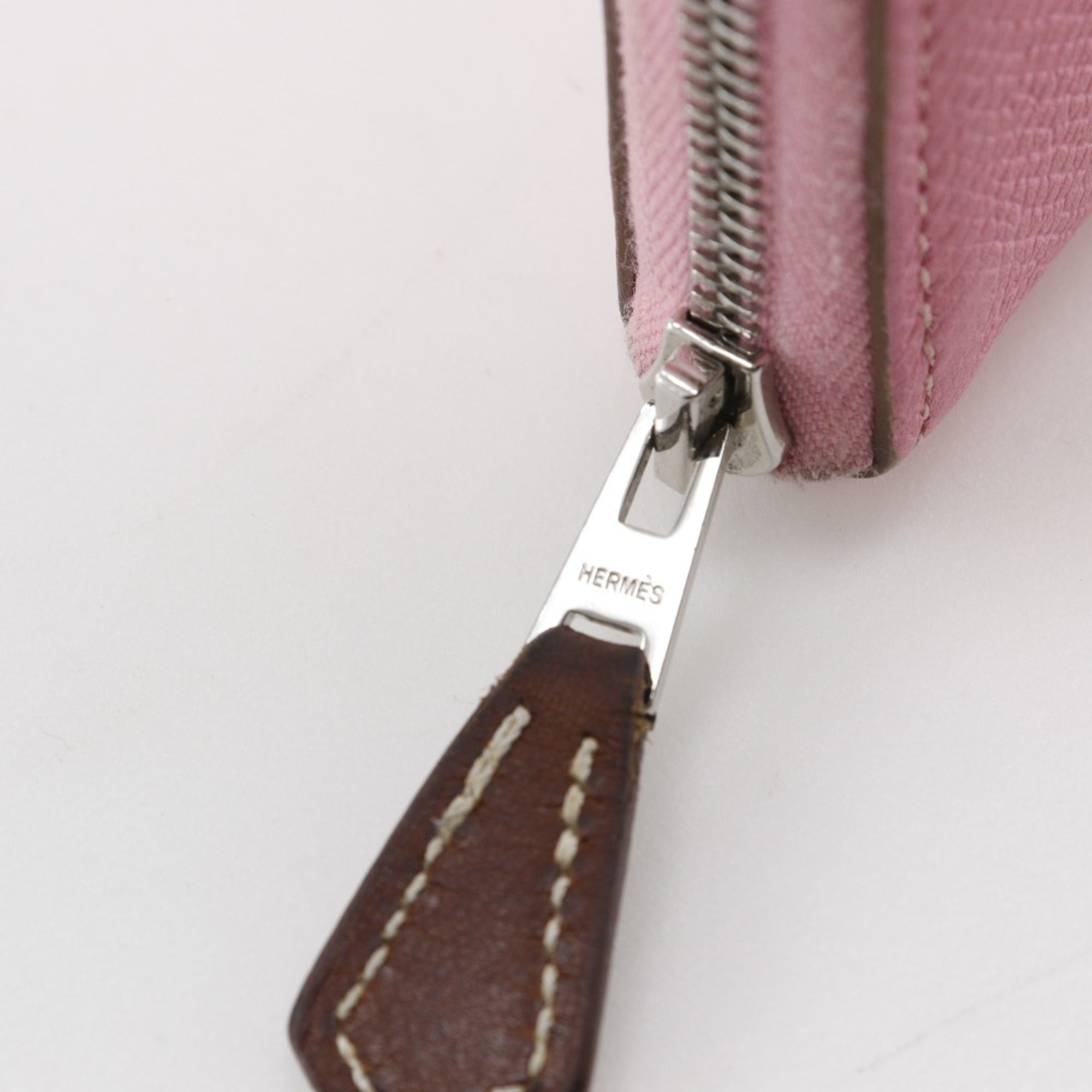 Hermes Silk'in Pink Rose Confetti Epsom Leather Long Wallet (Bi-Fold) (Pre-Owned)