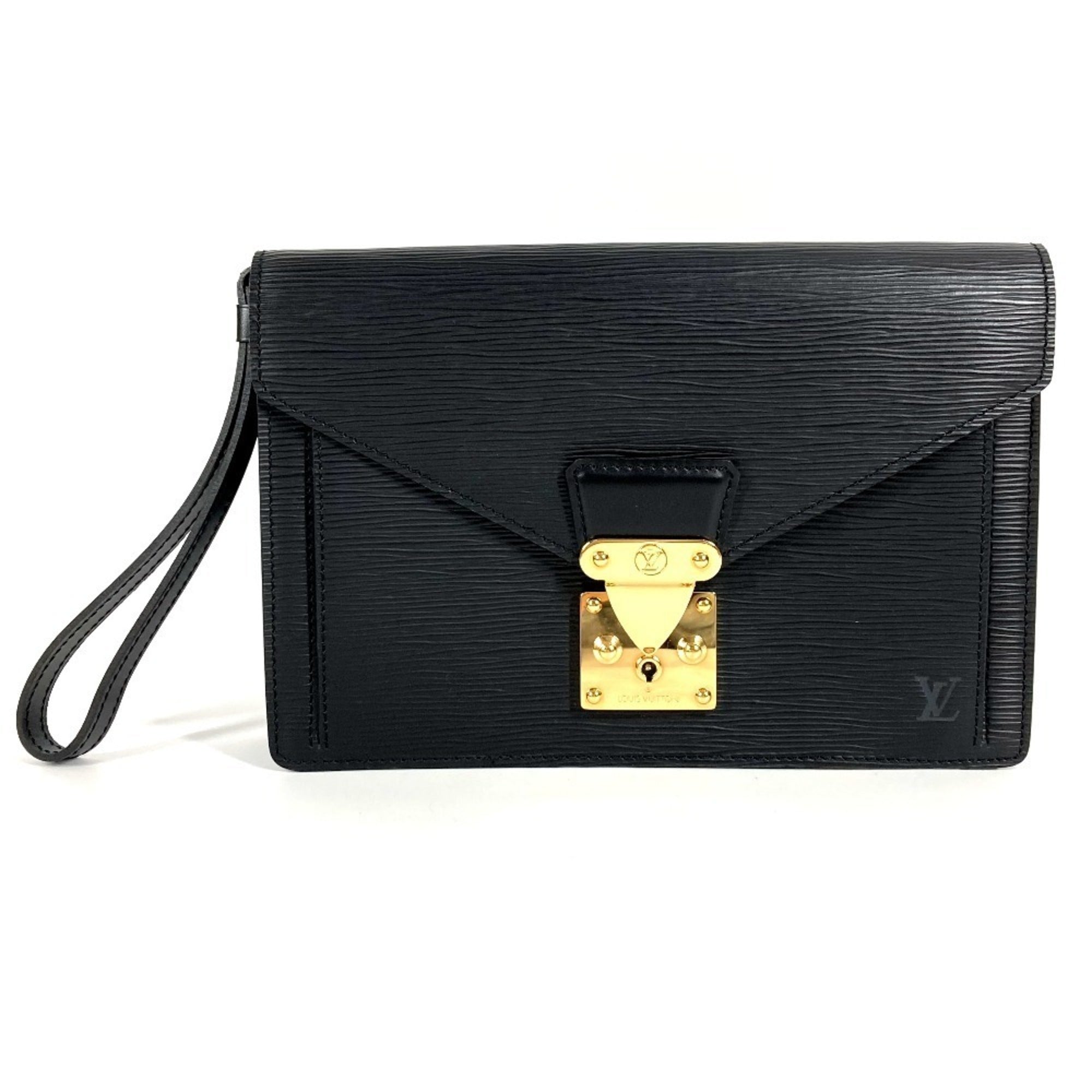Louis Vuitton Black Noir Epi Leather Clutch Bag Pochette (Pre-Owned)