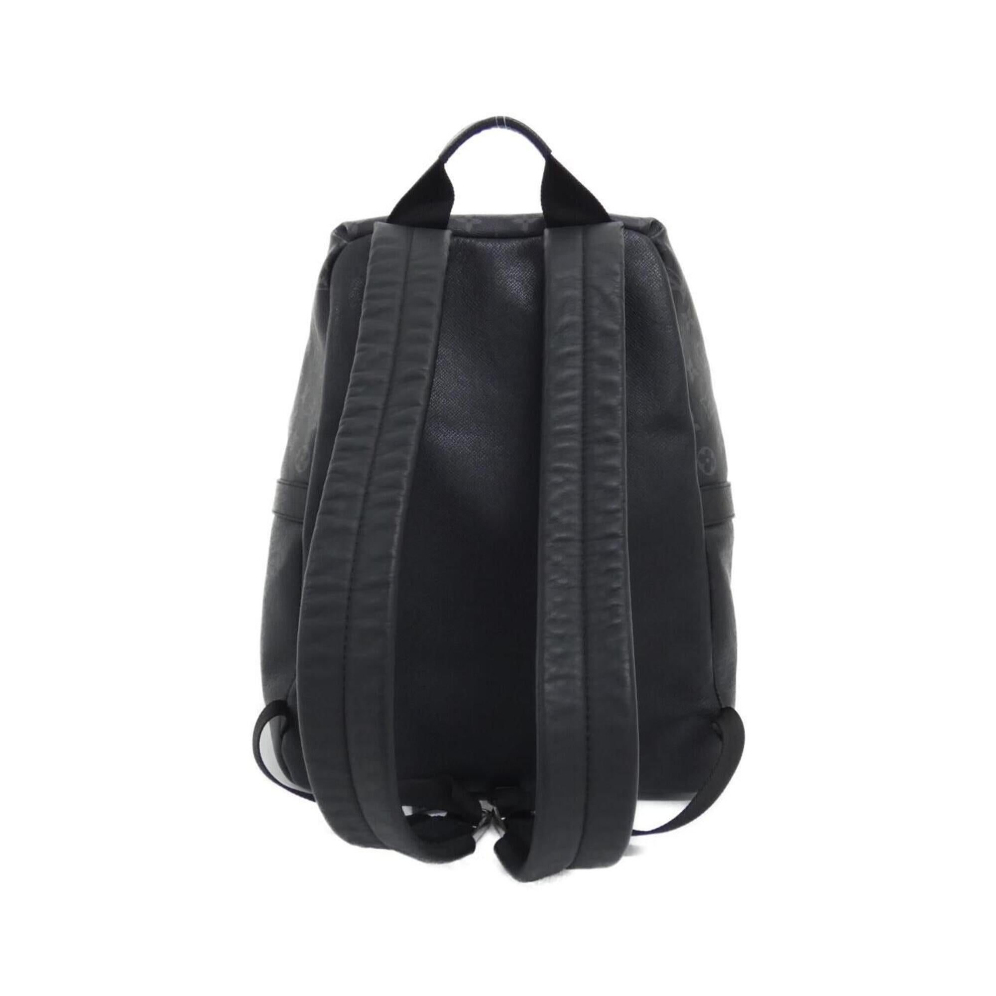 Louis Vuitton Black Coated Canvas Leather Backpack (Pre-Owned)