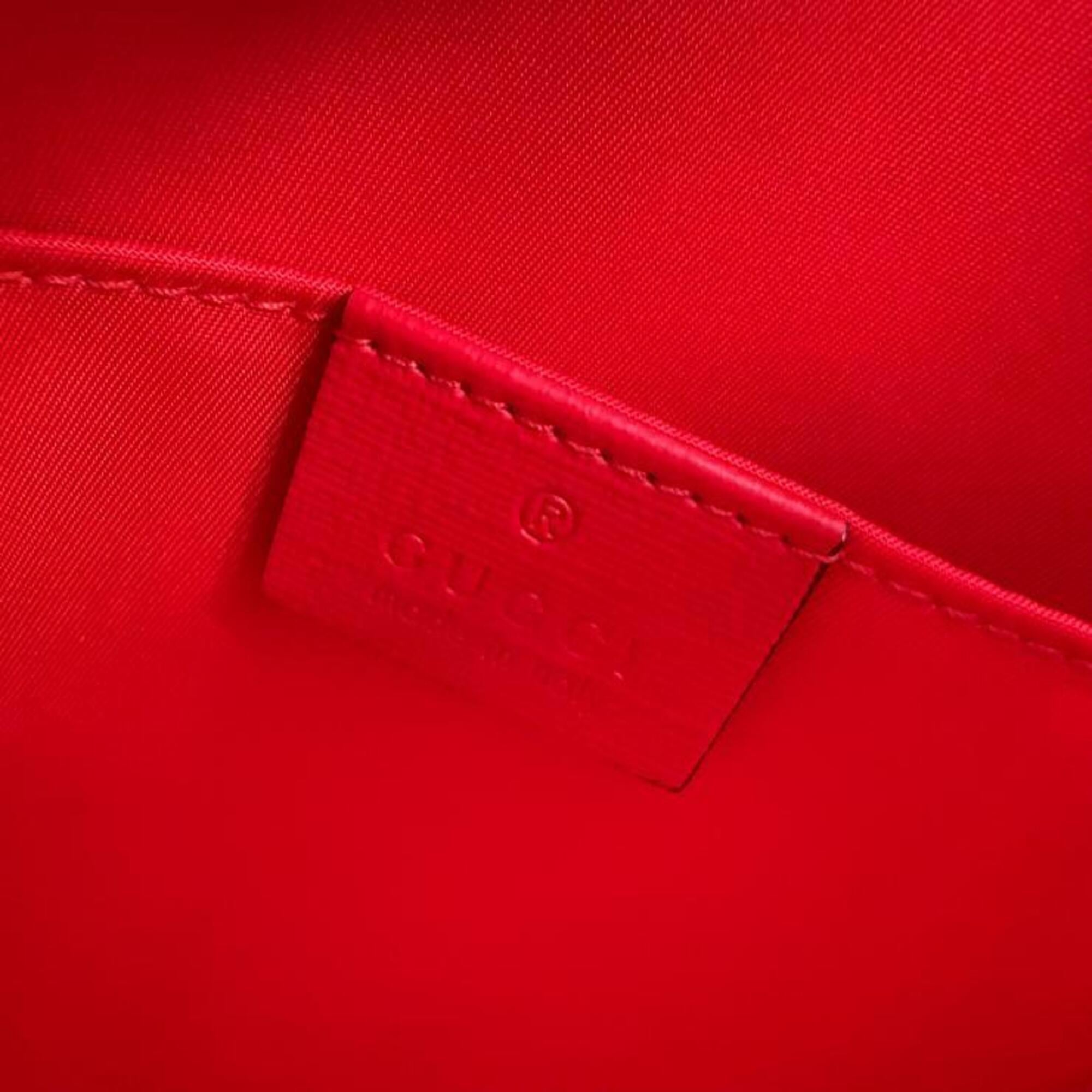 Gucci Beige Red Color Gg Supreme Handbag Tote Bag (Pre-Owned)