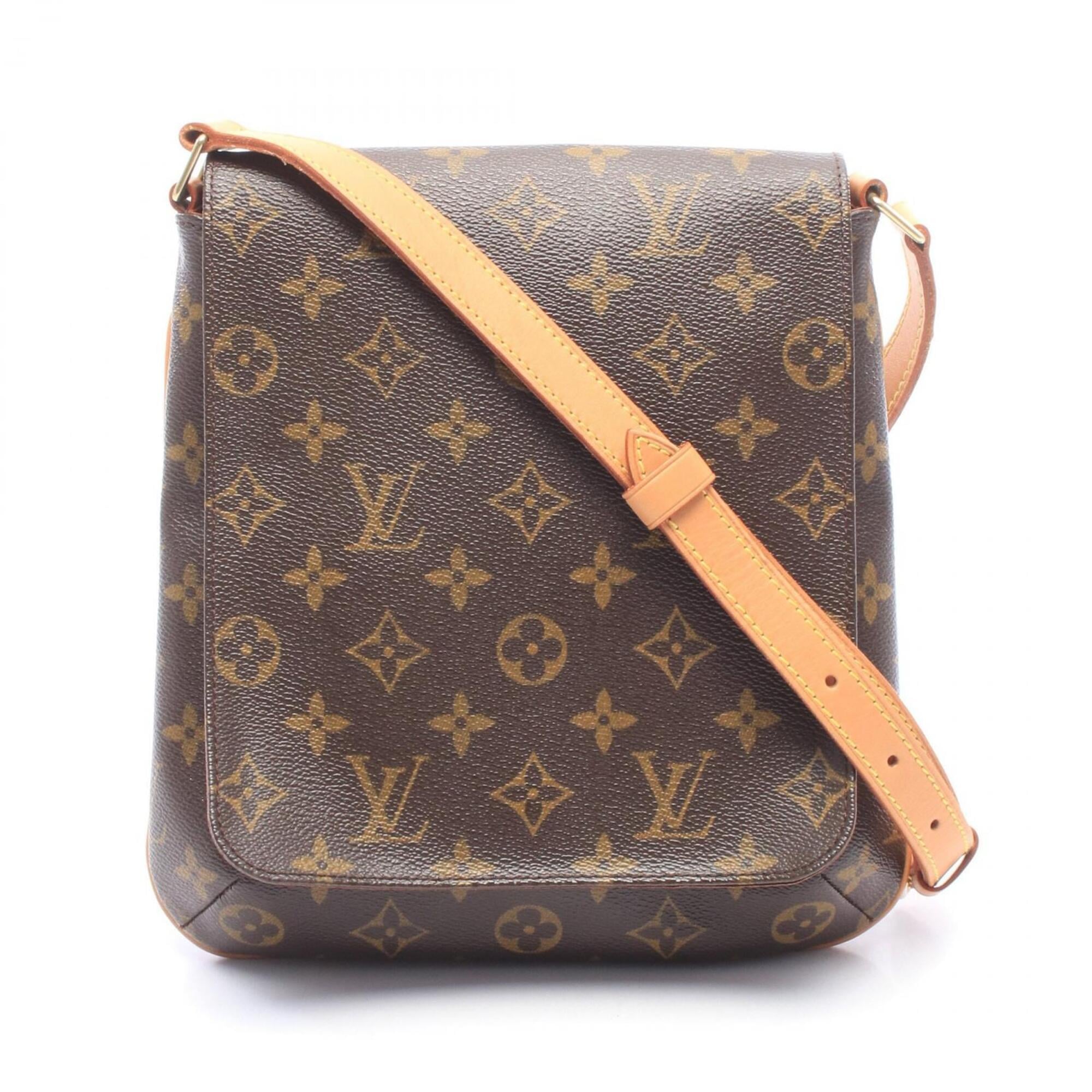 Louis Vuitton Brown Monogram Coated Canvas Leather Shoulder Bag (Pre-Owned)