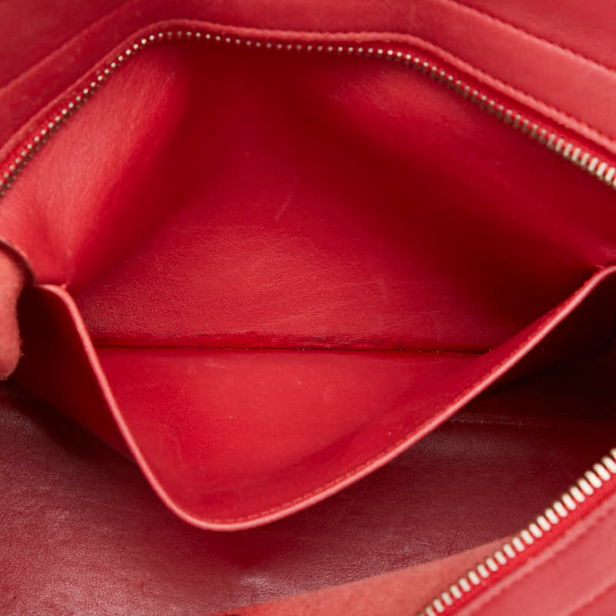 Saint Laurent Red Color Leather Handbag Shoulder Bag (Pre-Owned)