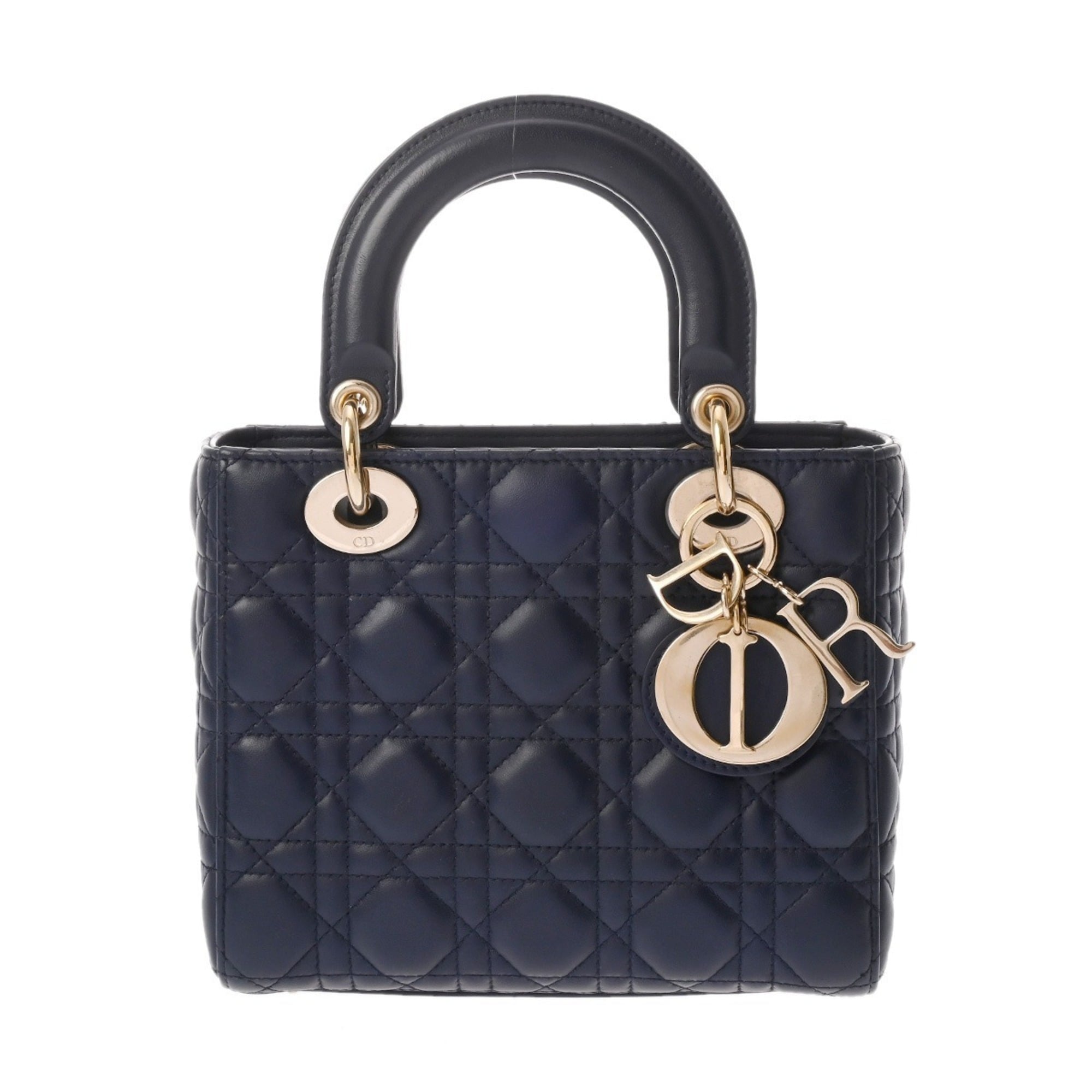 Christian Dior Navy Leather Handbag (Pre-Owned)