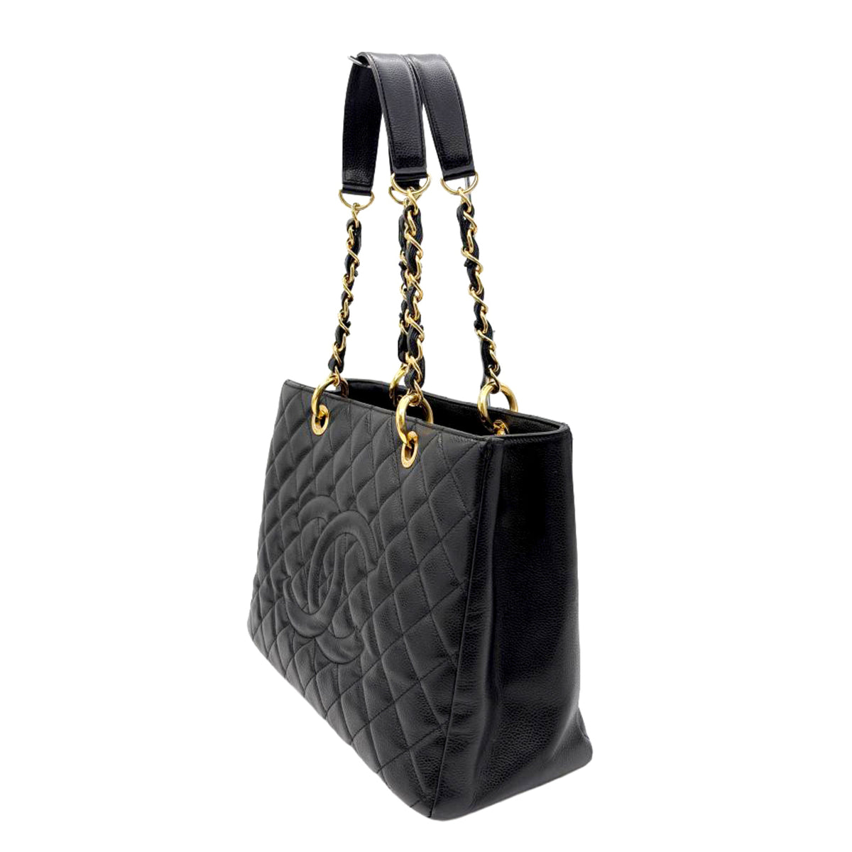 Chanel Black Grained Calfskin Tote Bag (Pre-Owned)