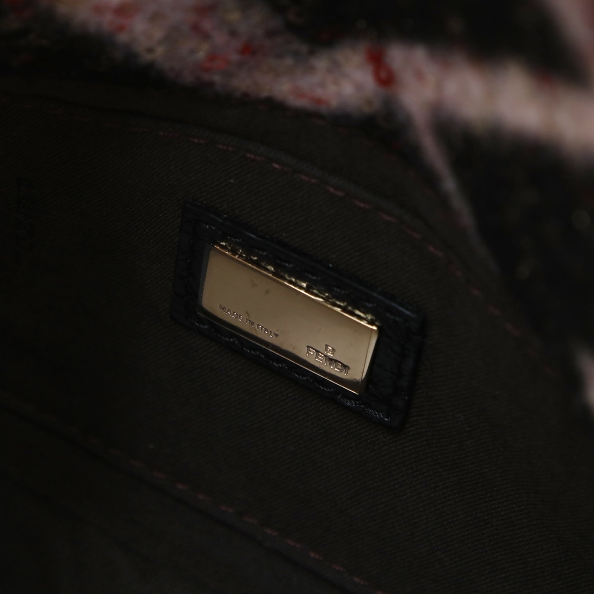 Fendi Black Wool Shoulder Bag (Pre-Owned)