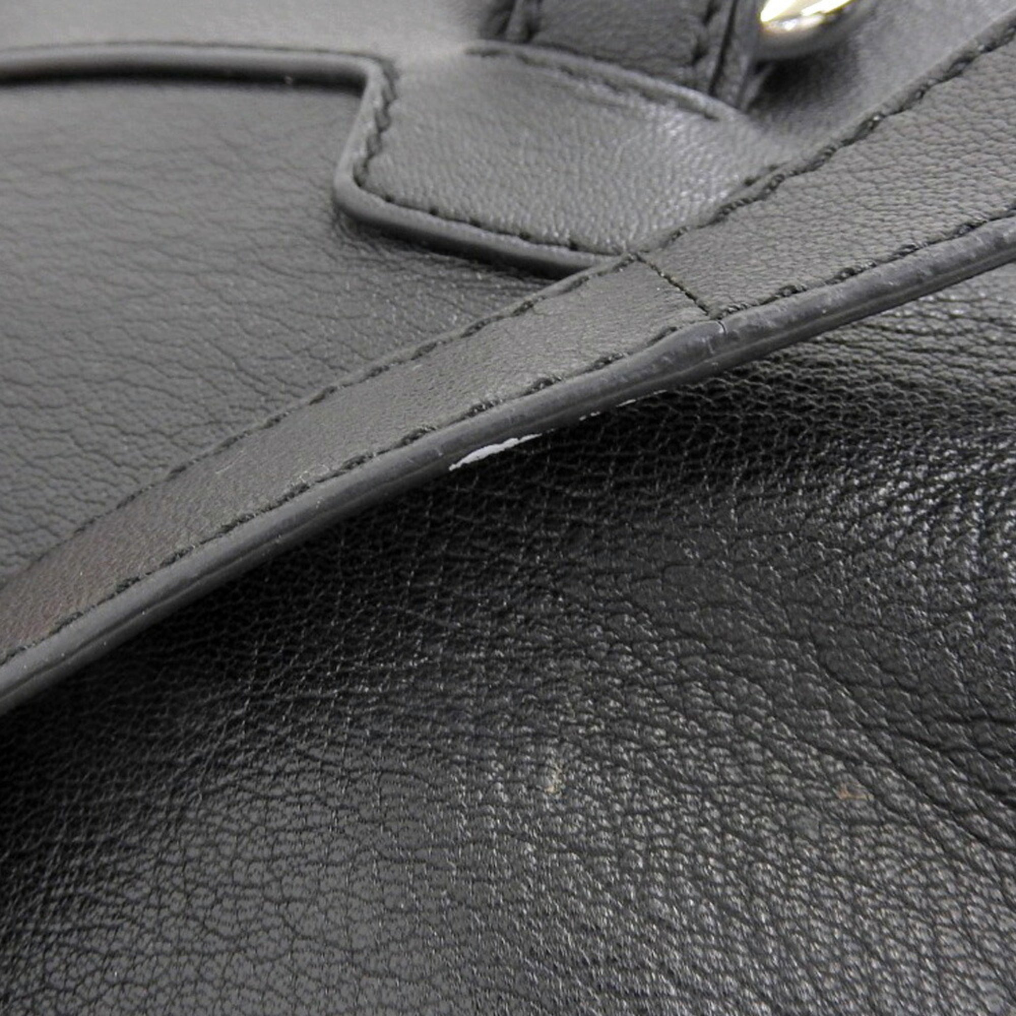 Celine Black Leather Handbag Shoulder Bag (Pre-Owned)