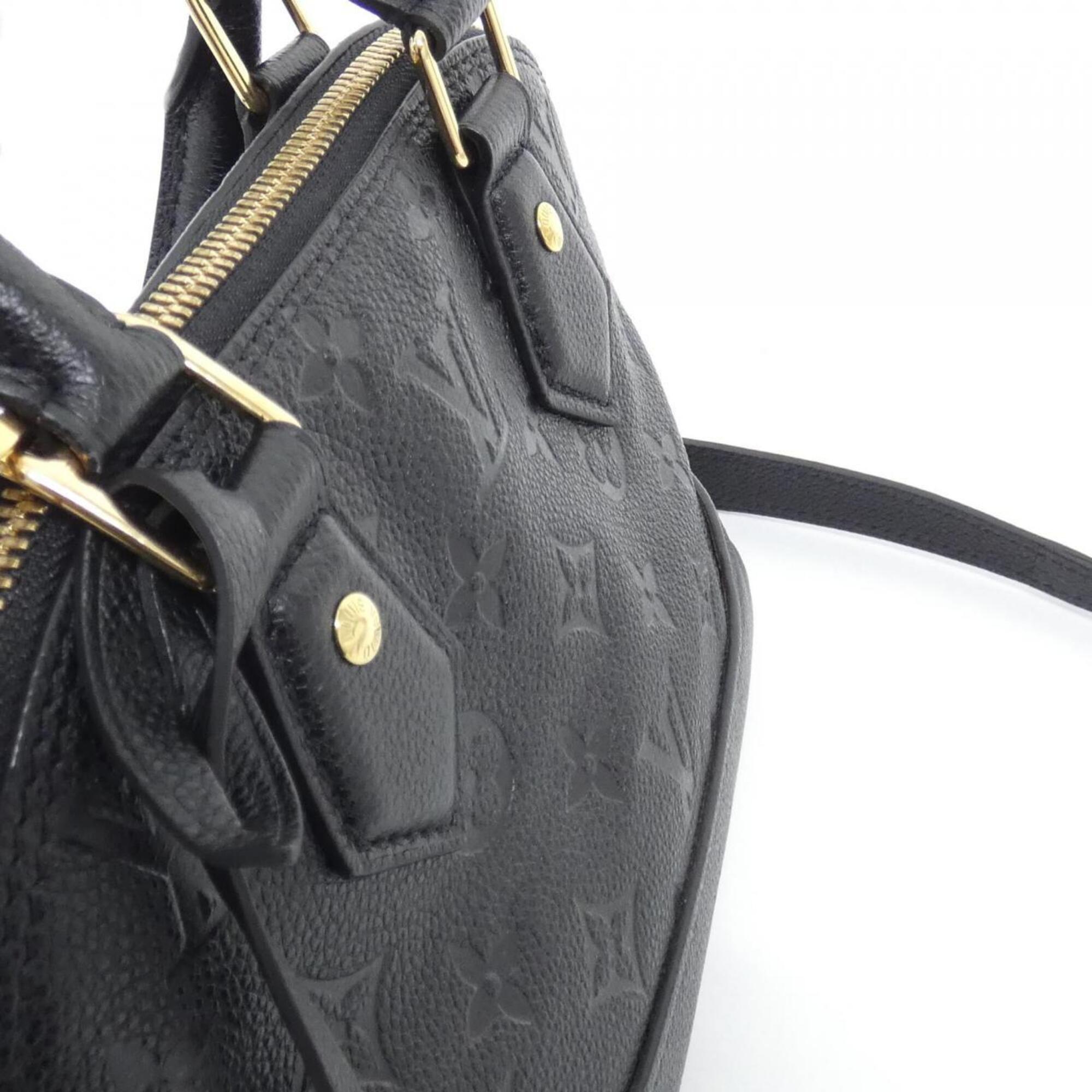 Louis Vuitton Black Monogram Leather Handbag (Pre-Owned)