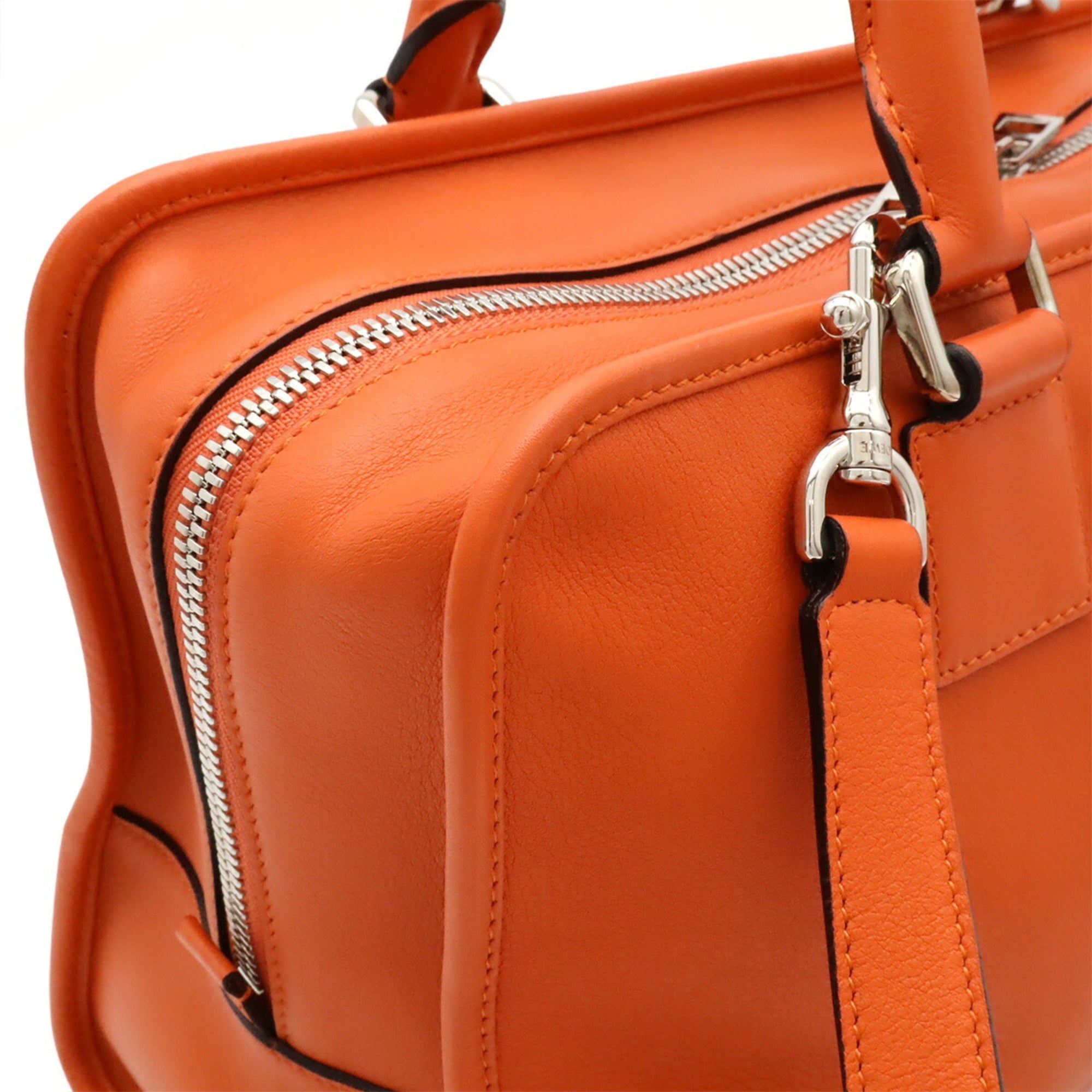 Loewe Orange Leather Handbag Shoulder Bag (Pre-Owned)