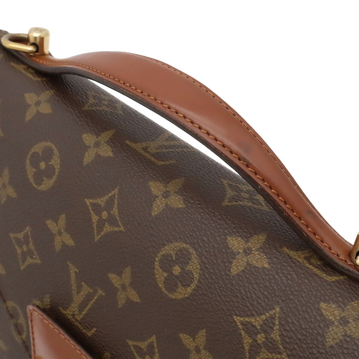 Louis Vuitton Brown Monogram Canvas Pvc Coated Canvas Clutch Bag Handbag Shoulder Bag (Pre-Owned)
