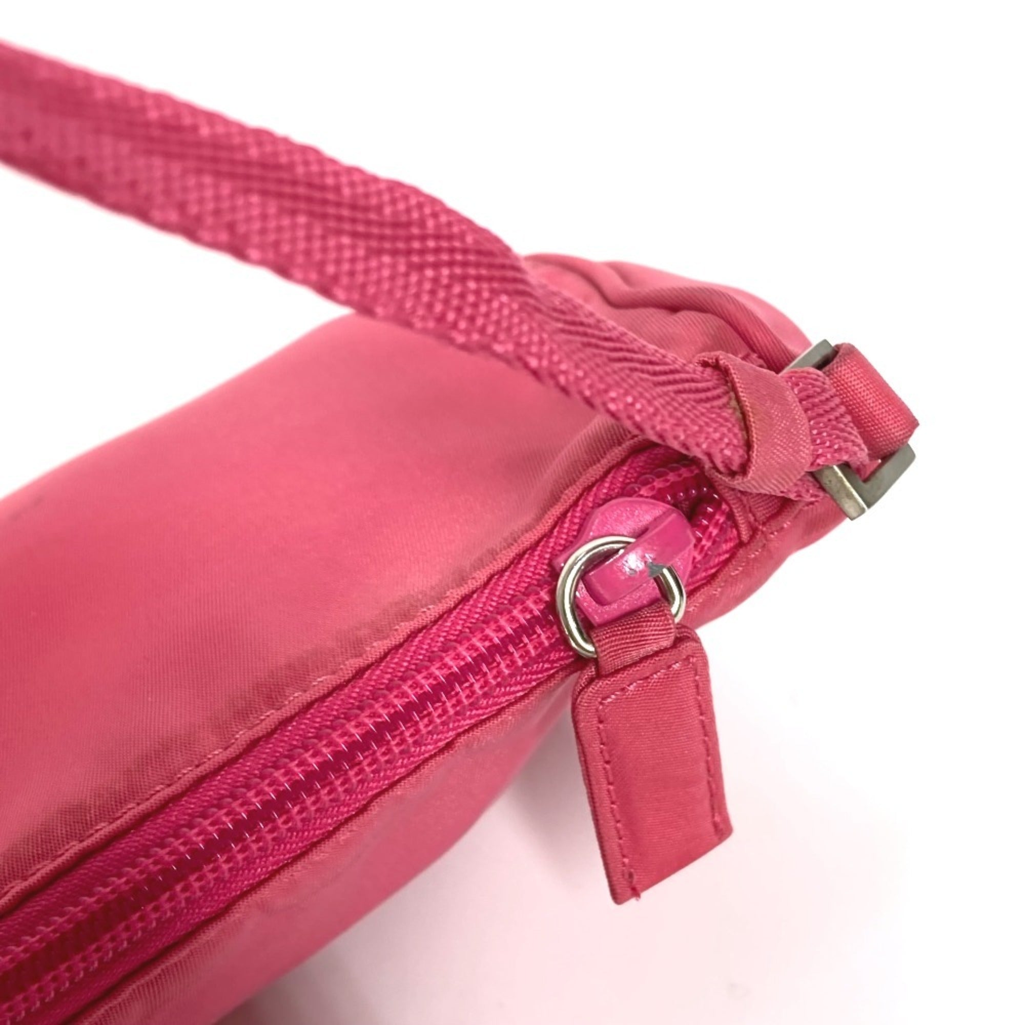 Prada Pink Nylon Handbag Shoulder Bag (Pre-Owned)