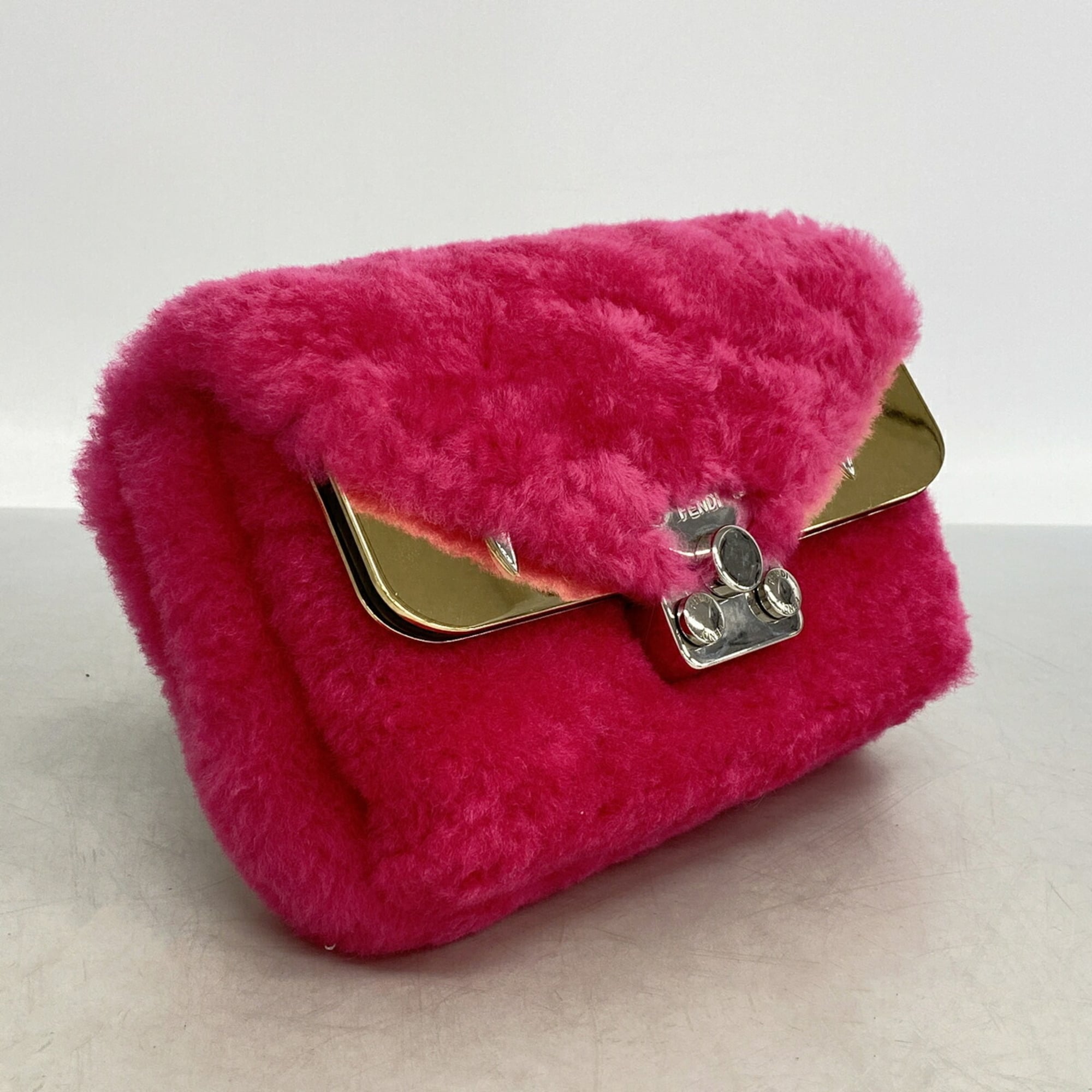 Fendi Pink Fur Shoulder Bag (Pre-Owned)