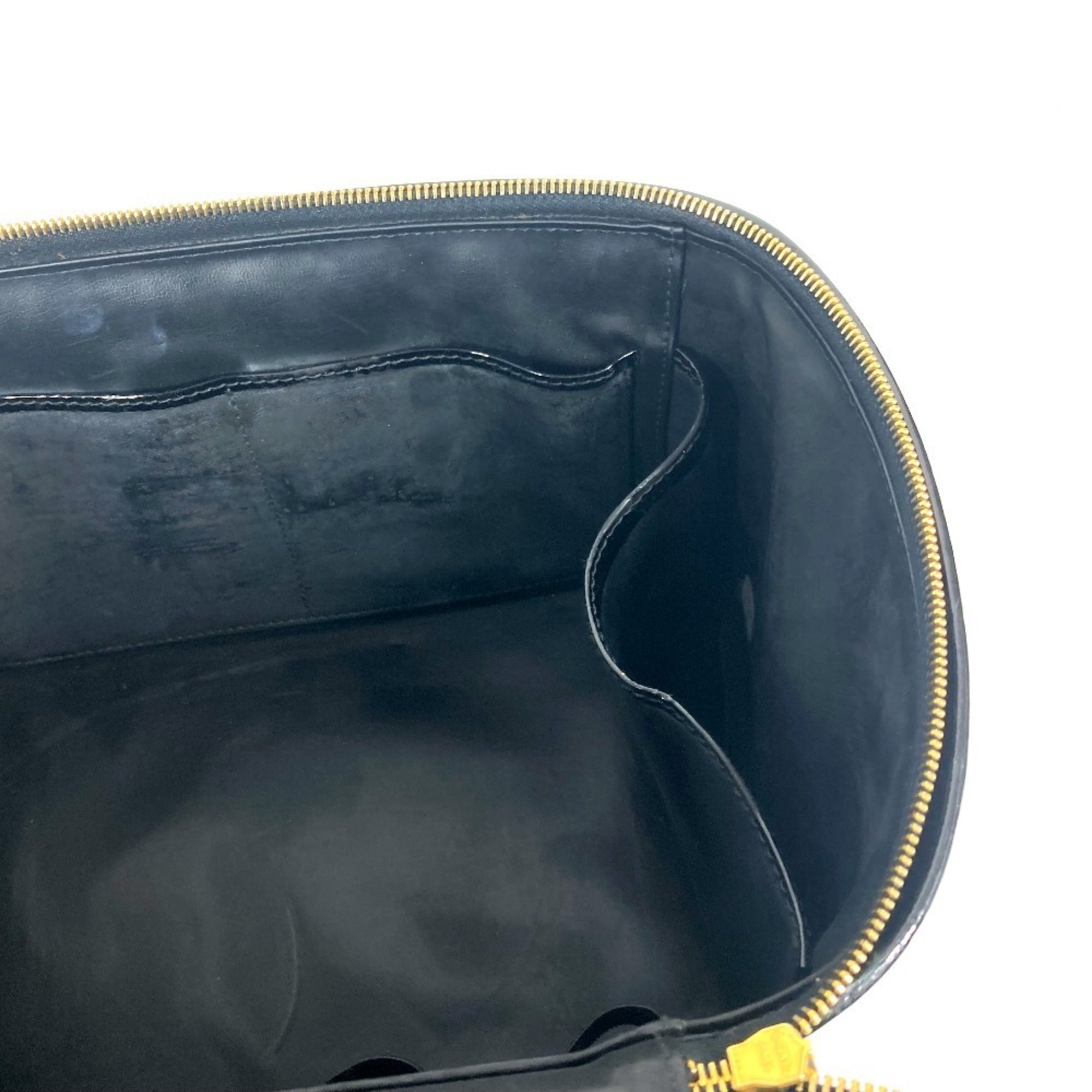 Chanel Black Patent Leather Handbag Shoulder Bag Vanity Bag (Pre-Owned)