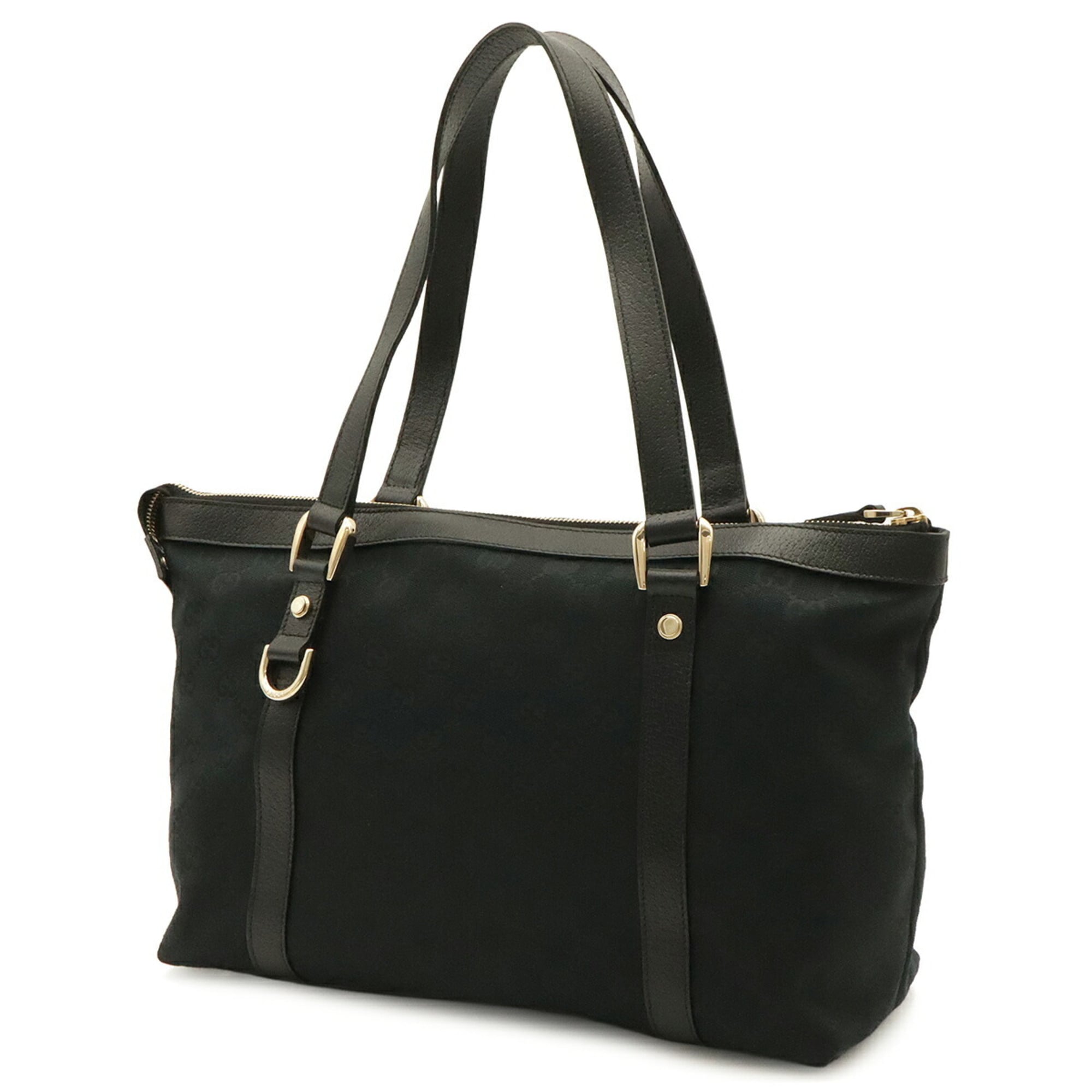 Gucci Black Gg Canvas Shoulder Bag Tote Bag (Pre-Owned)
