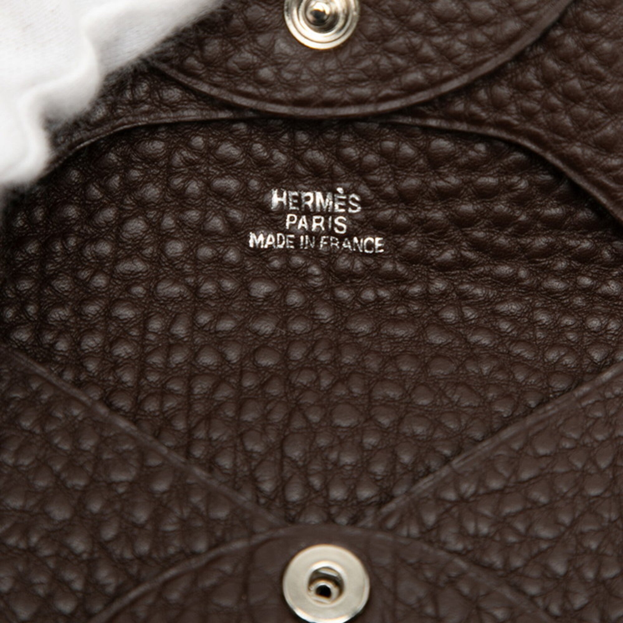 Hermes Brown Havane Taurillon Clemence Leather Coin Purse/Coin Case (Pre-Owned)
