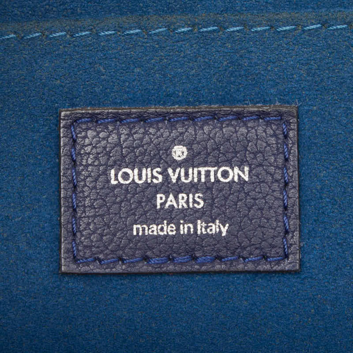 Louis Vuitton Navy Leather Clutch Bag Pouch (Pre-Owned)